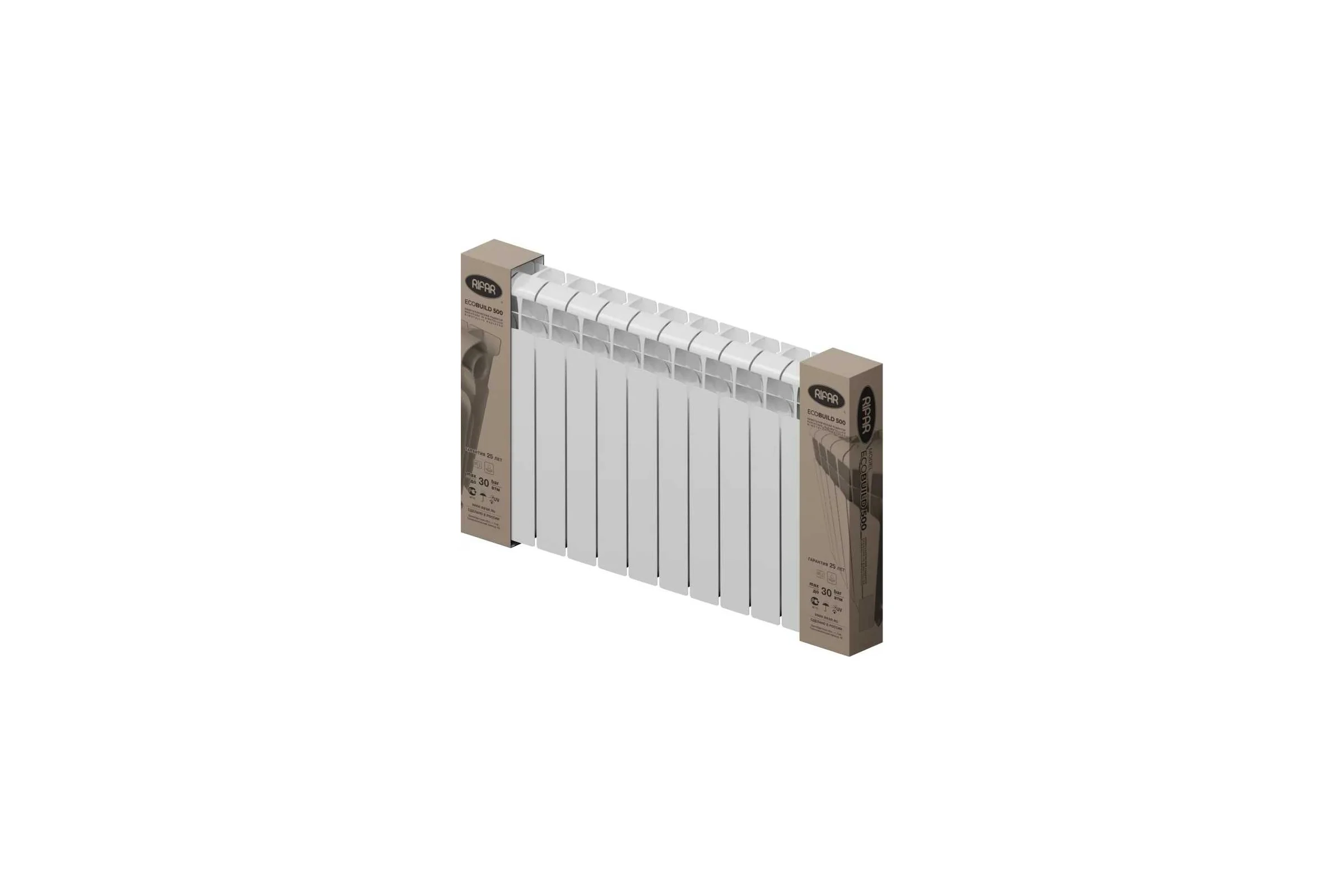 Биметаллический радиатор RIFAR ECOBUILD 300 12 секц. бок. R-EB-300-12