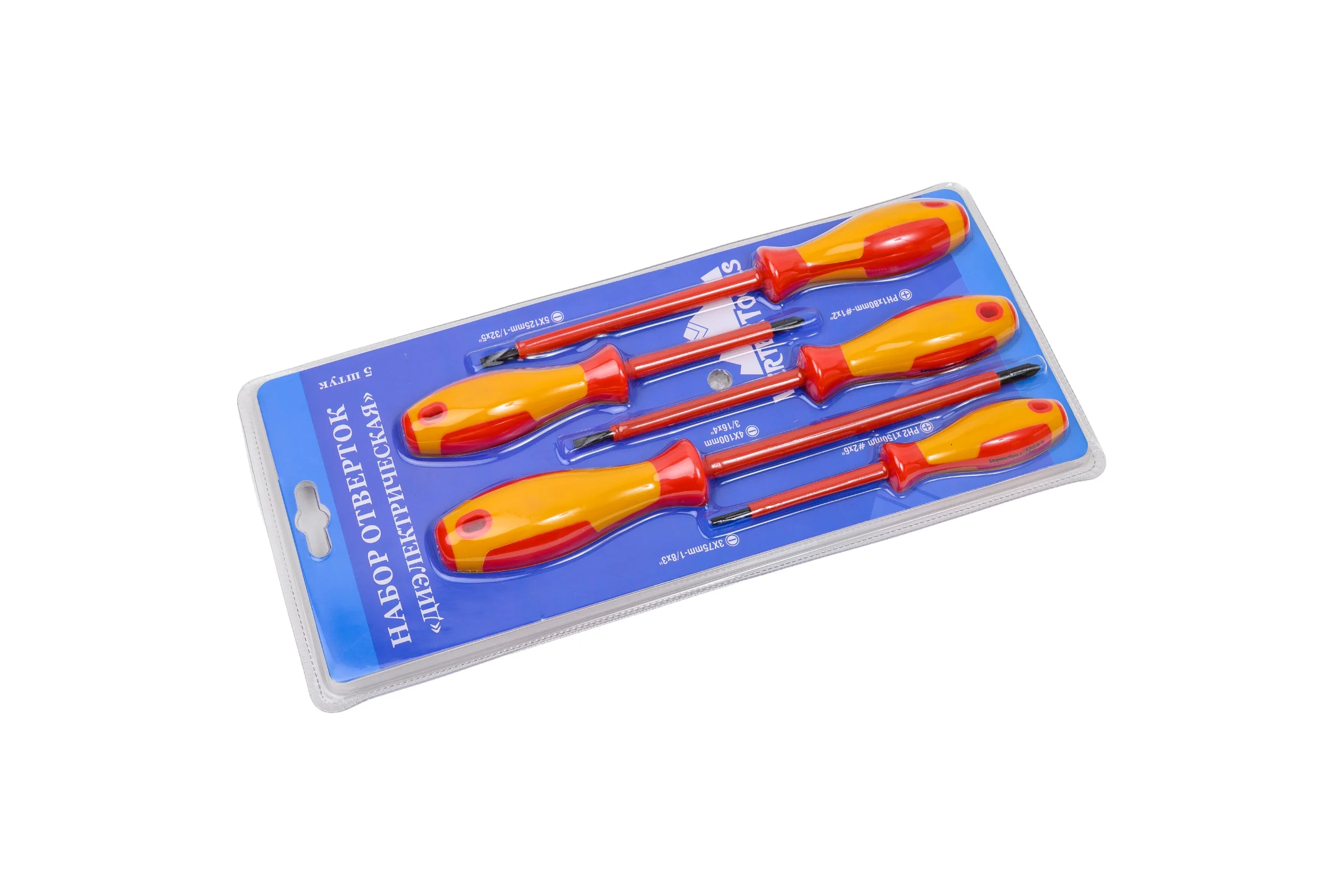 Набор отверток электрика vertextools 5 предметов 0033-02