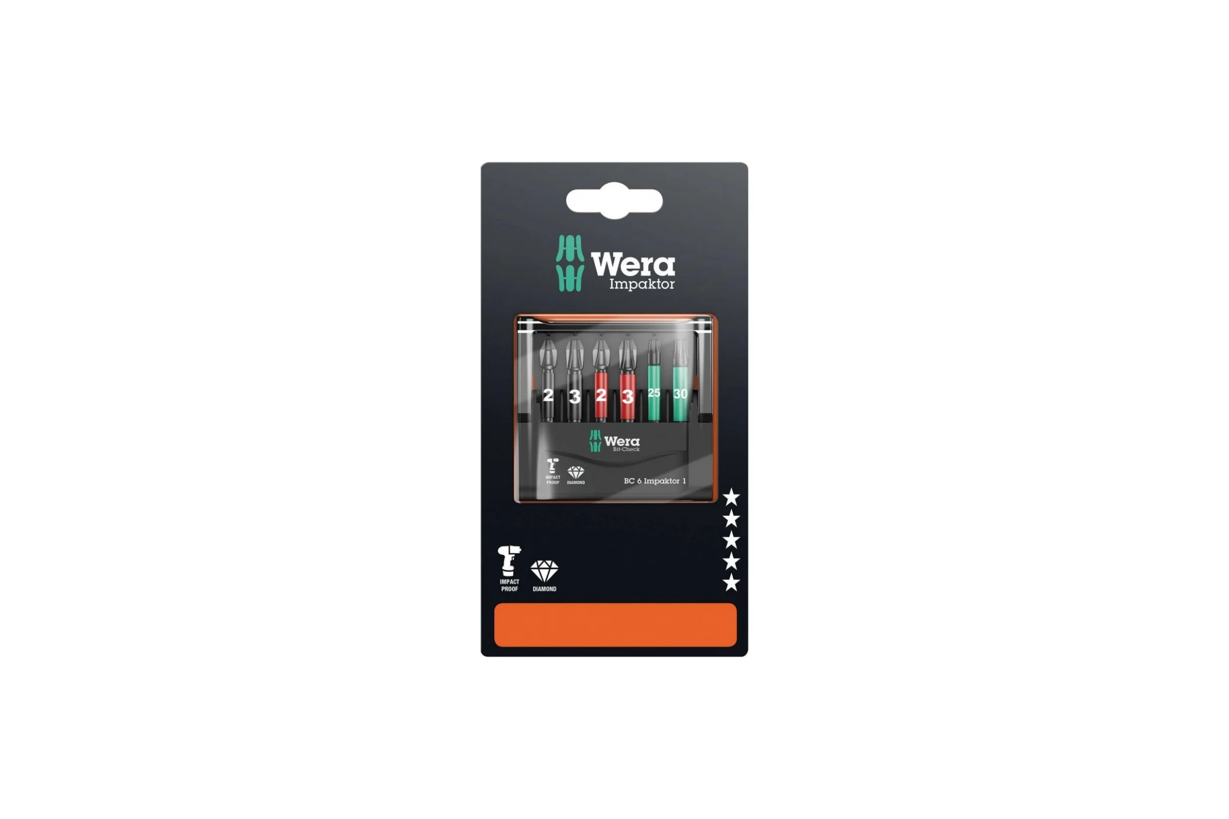 Набор насадок MINI-CHECK IMPAKTOR 6 шт WERA WE-073890