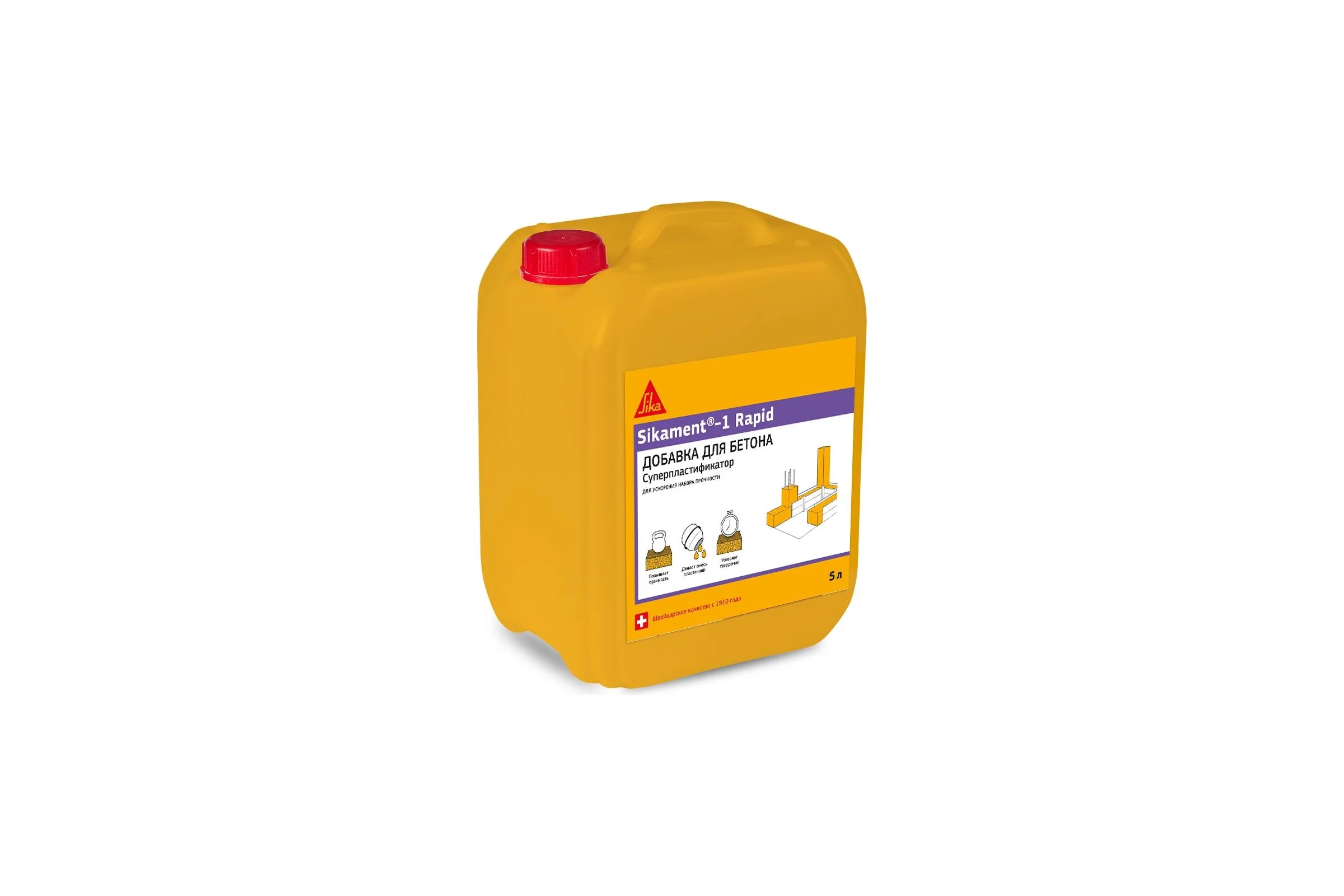 Ускоритель твердения для всех видов бетонных работ Sika ment-1 Rapid, 5 л 524044