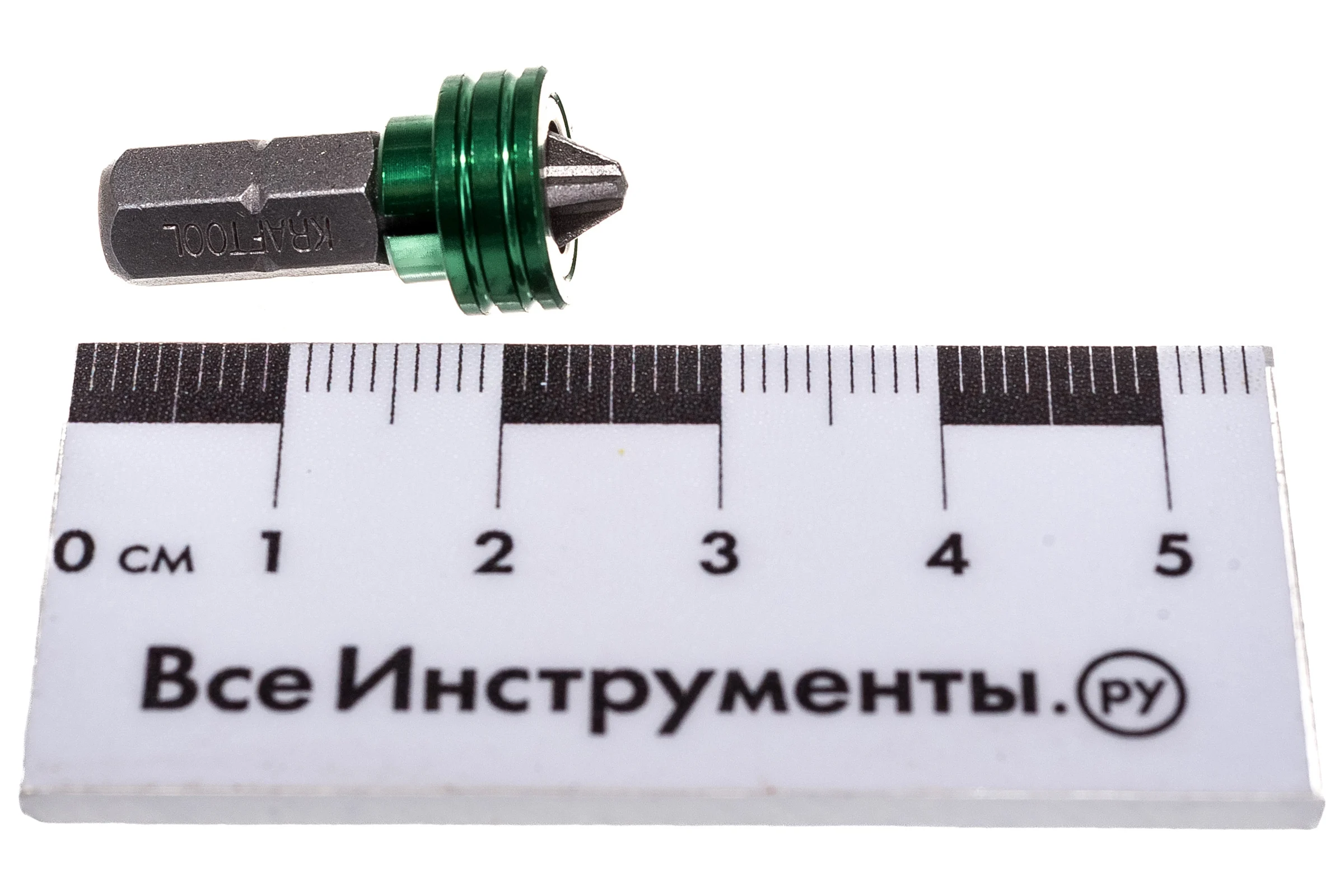 Бита "ЕХPERT", с магнитным держателем-ограничителем, тип хвостовика C 1/4", PH2, 25 мм, 1 шт. в блистере Kraftool 26128-2-25-1
