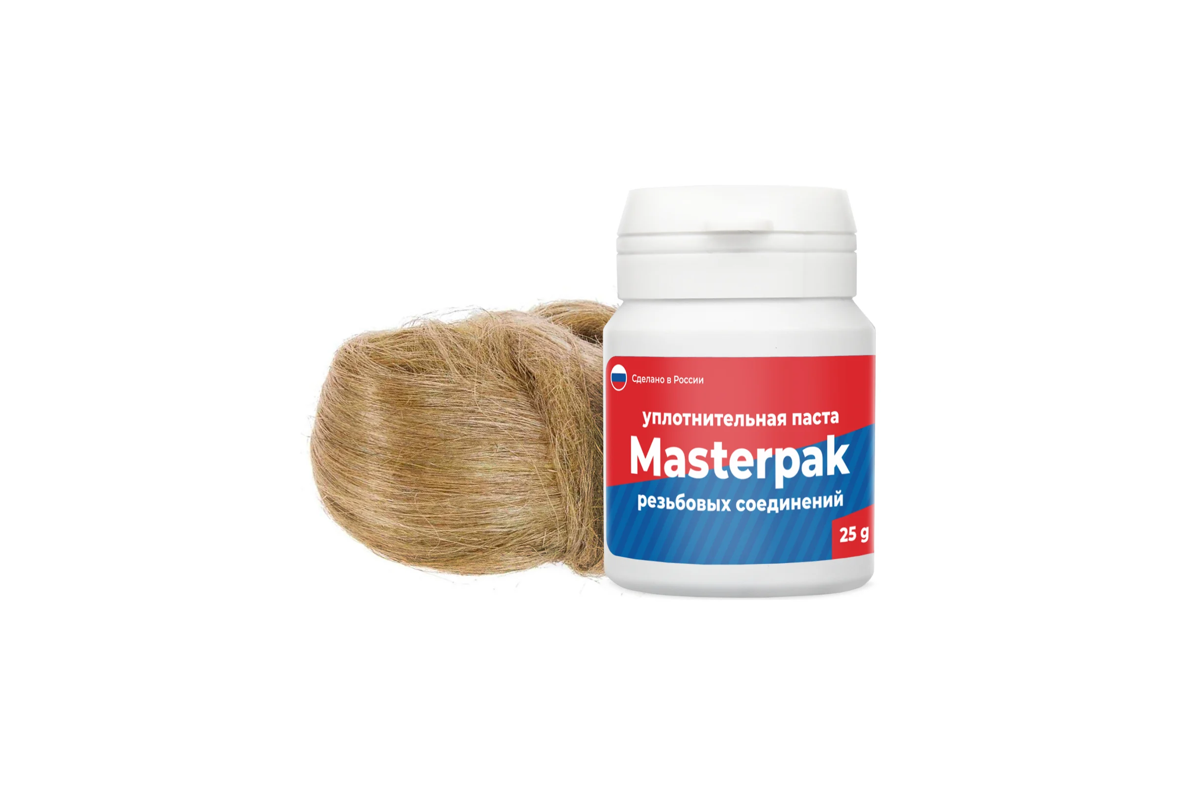 Комплект паста уплотнительная вода, пар MasterProf 25 г + лён 7 г ИС.130208