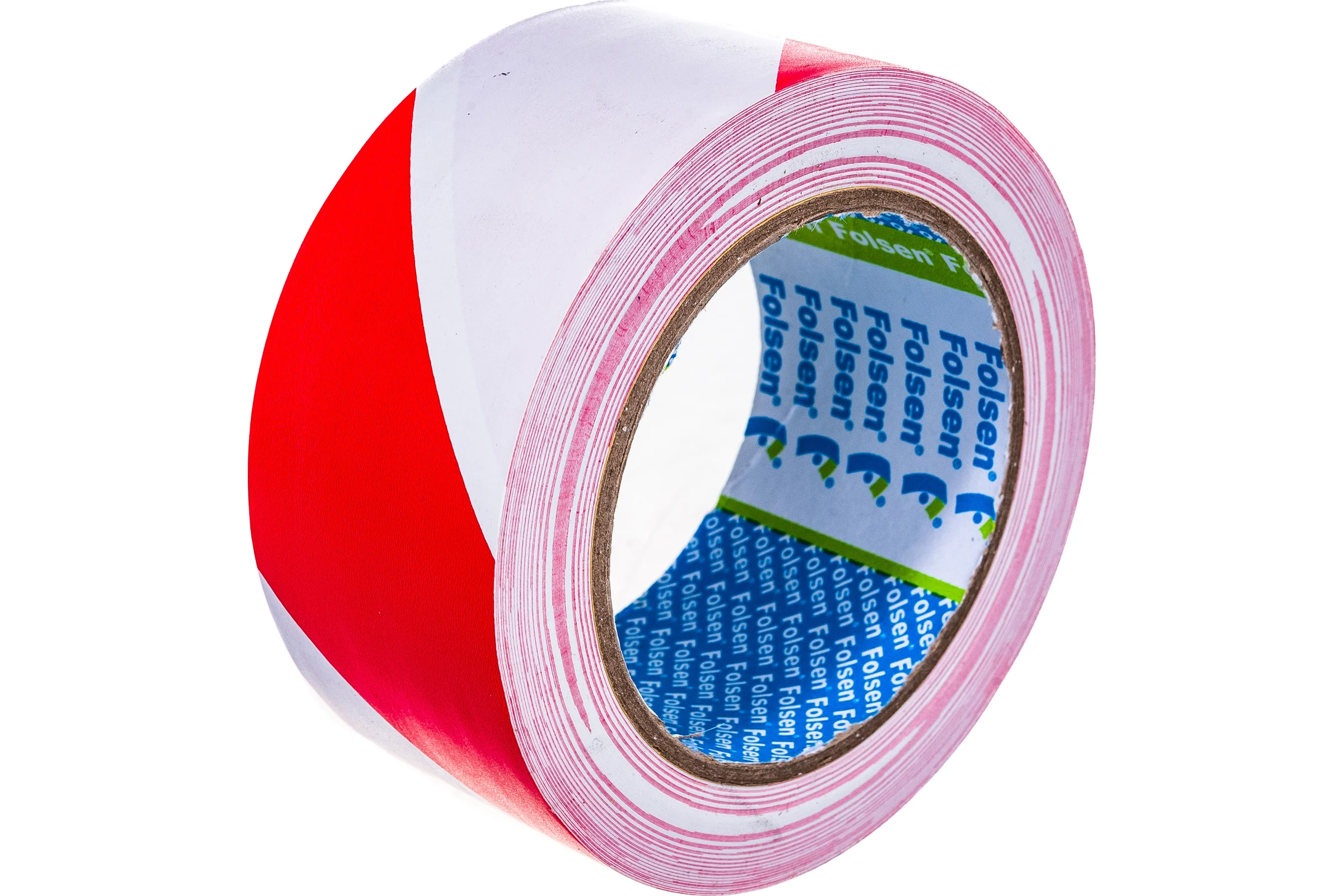 Клейкая сигнальная лента Folsen 50ммx33м красно-белая PVC 0673350