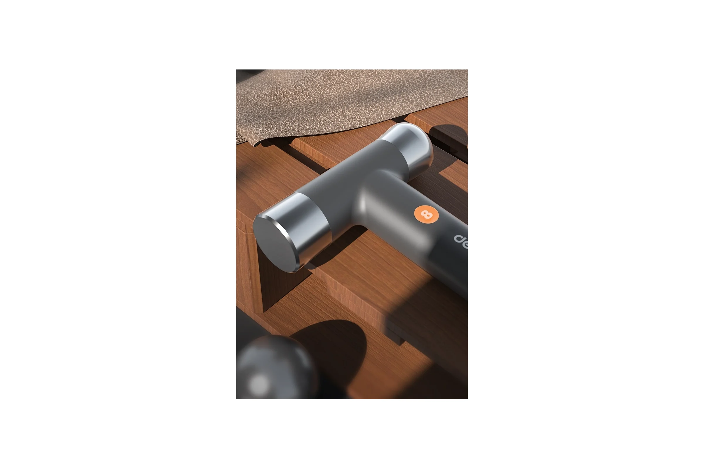 Молоток DELI "Home Series Gray" HT7008C 400 г, эксклюзивный дизайн, рукоять из Soft Touch пластика, подарочная упаковка 112883