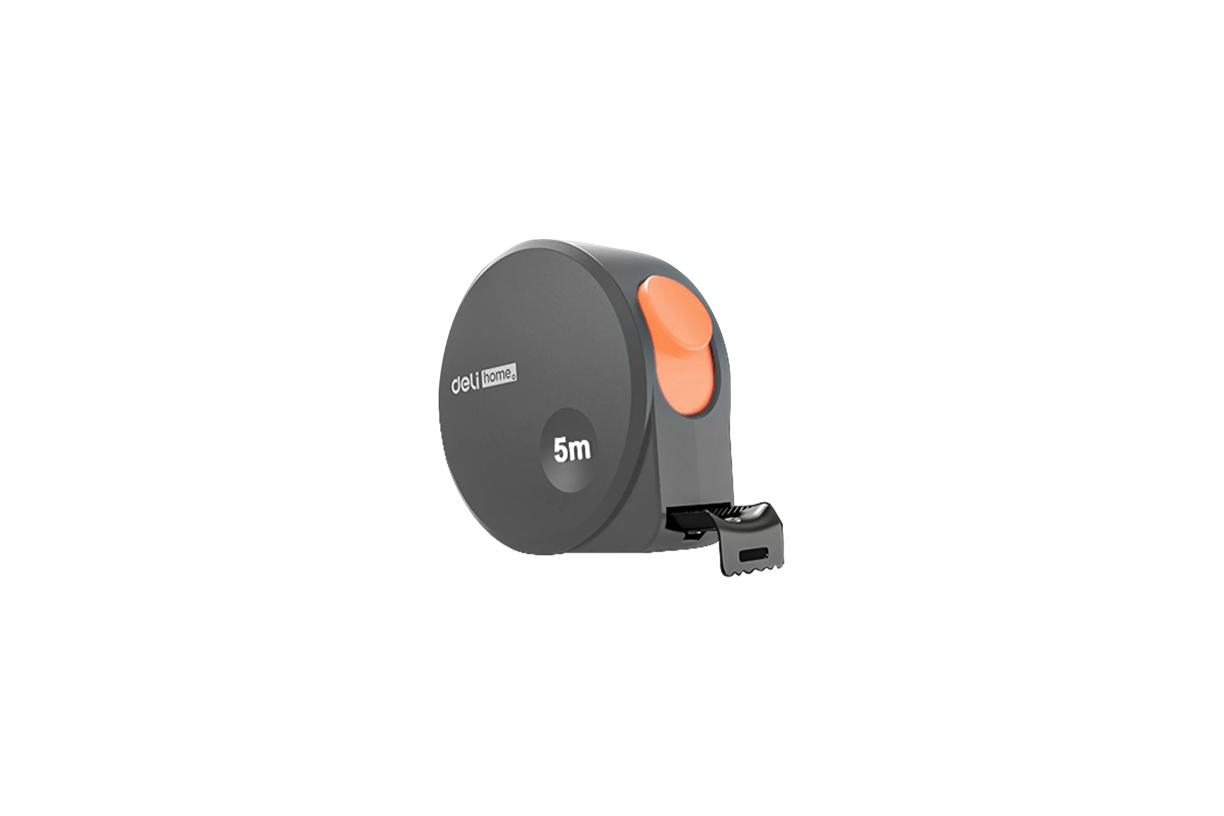 Рулетка DELI home series gray ht8519c 5мх19мм, эксклюзивный дизайн, корпус из софттач пластика, противоскользящая резиновая вставка, подарочная упаковка 112898