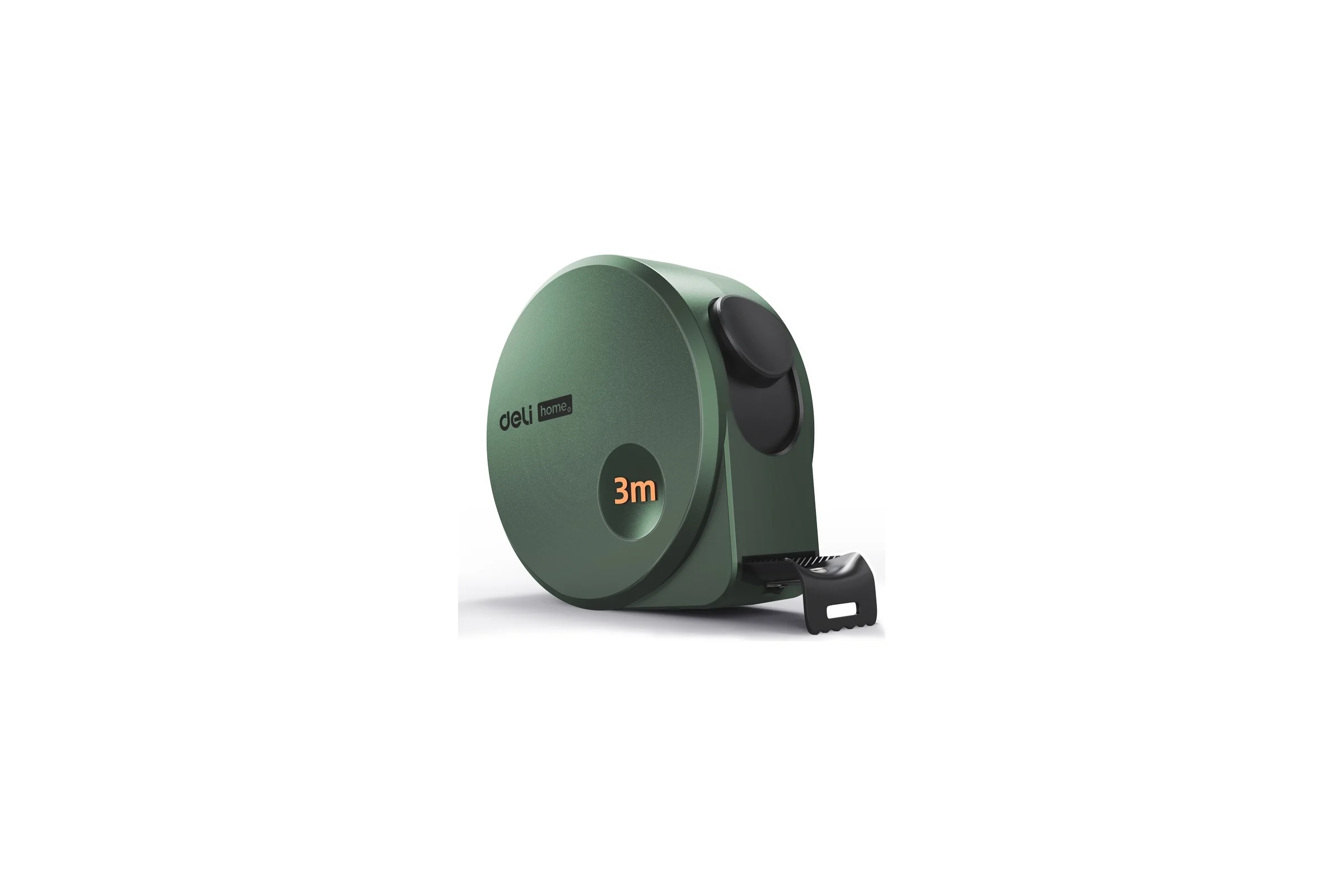 Рулетка DELI home series green ht8316l 3мх16мм, эксклюзивный дизайн, корпус из софттач пластика, противоскользящая резиновая вставка, подарочная упаковка 112895