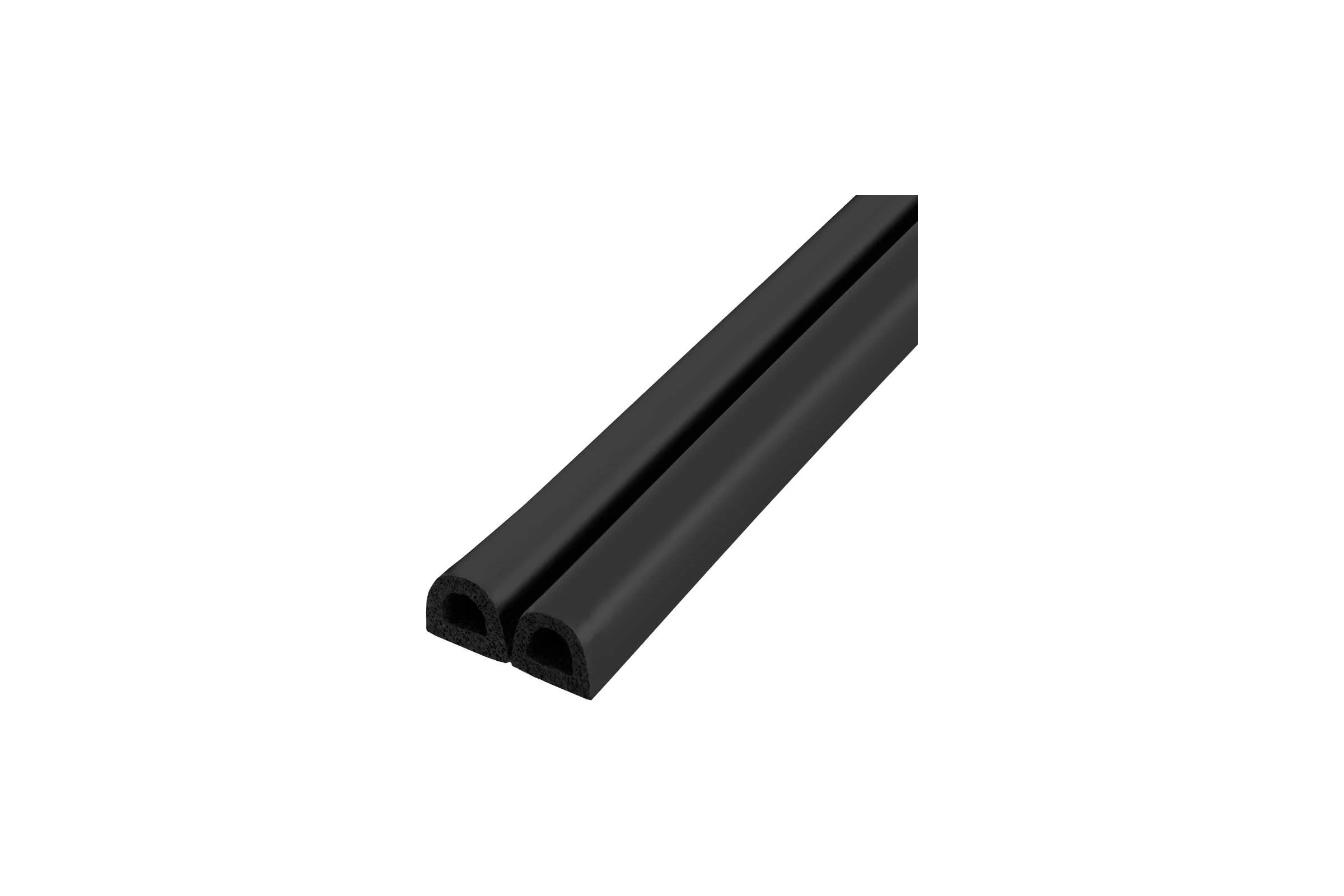 Самоклеящийся уплотнитель FUARO ADH/D-9x7,5mm, BLACK черный 100m 43015