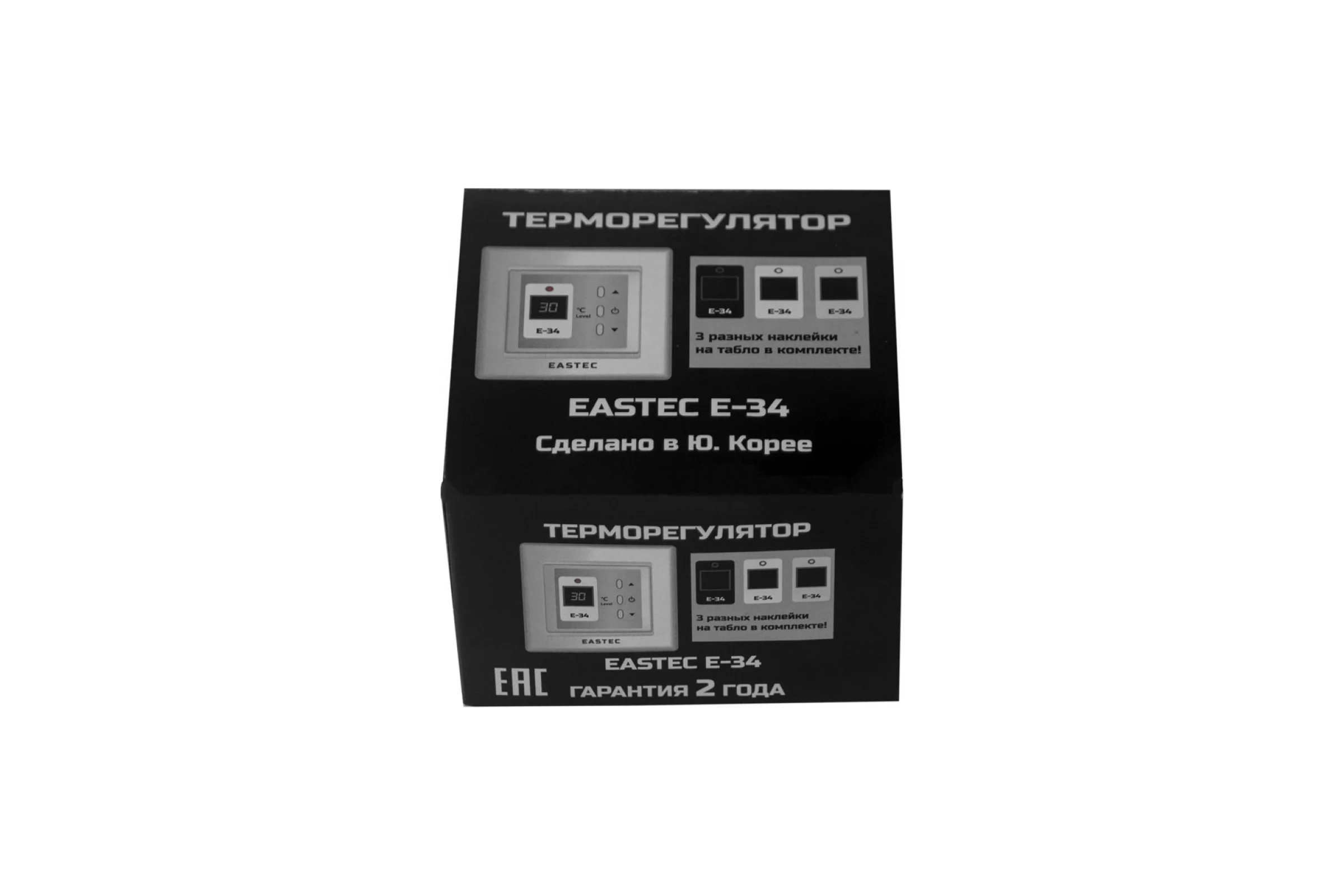 Терморегулятор EASTEC E-34 черный (встраиваемый 3,5 кВт) E-34 black