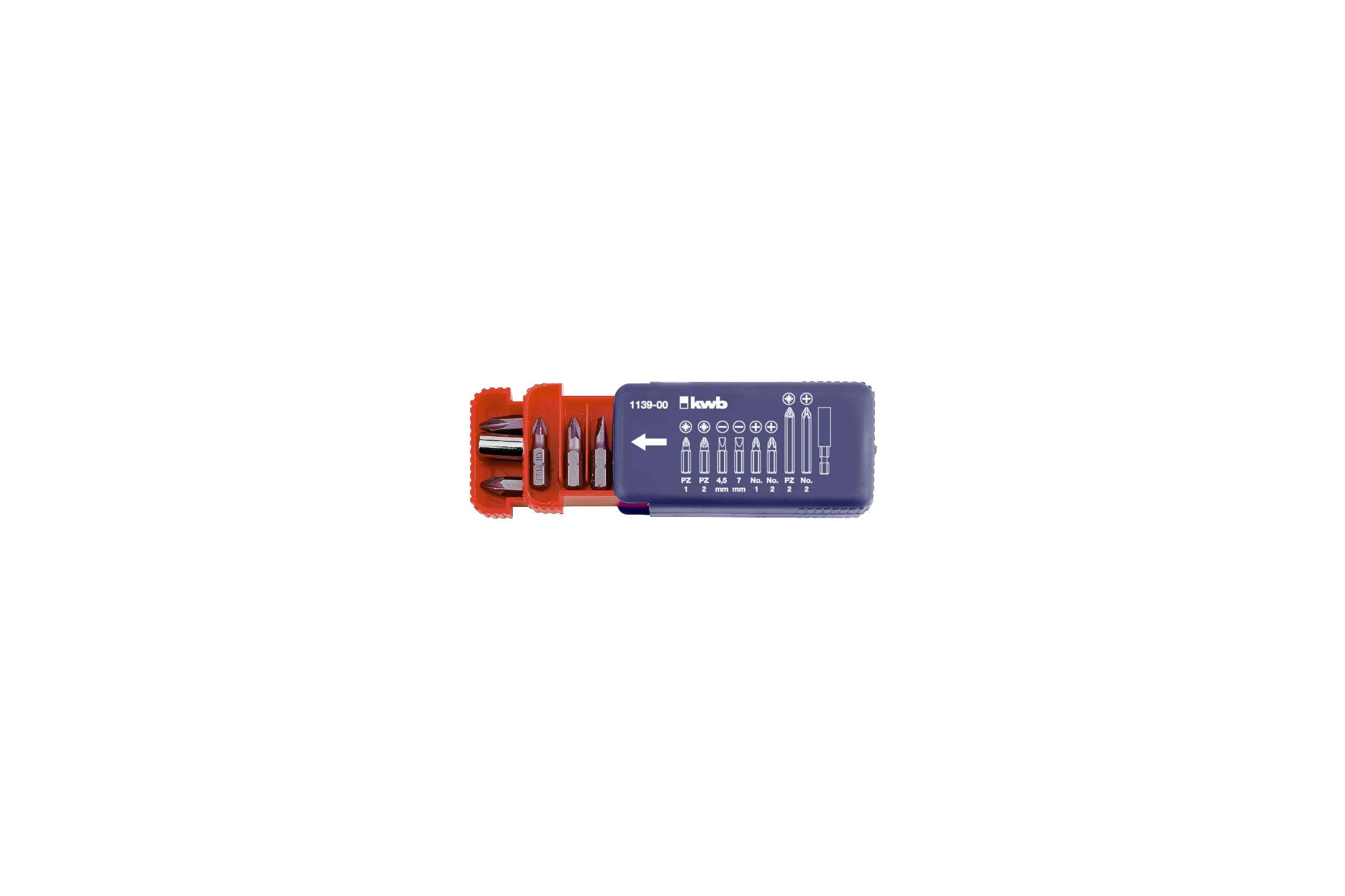 Набор бит (9 предметов; 1/4") KWB 1139-00