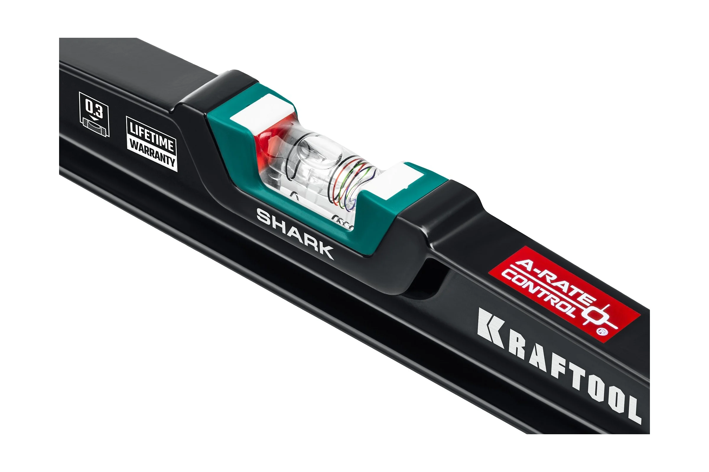 Литой уровень KRAFTOOL Shark с глазком a-rate control, 600 мм 34920-60