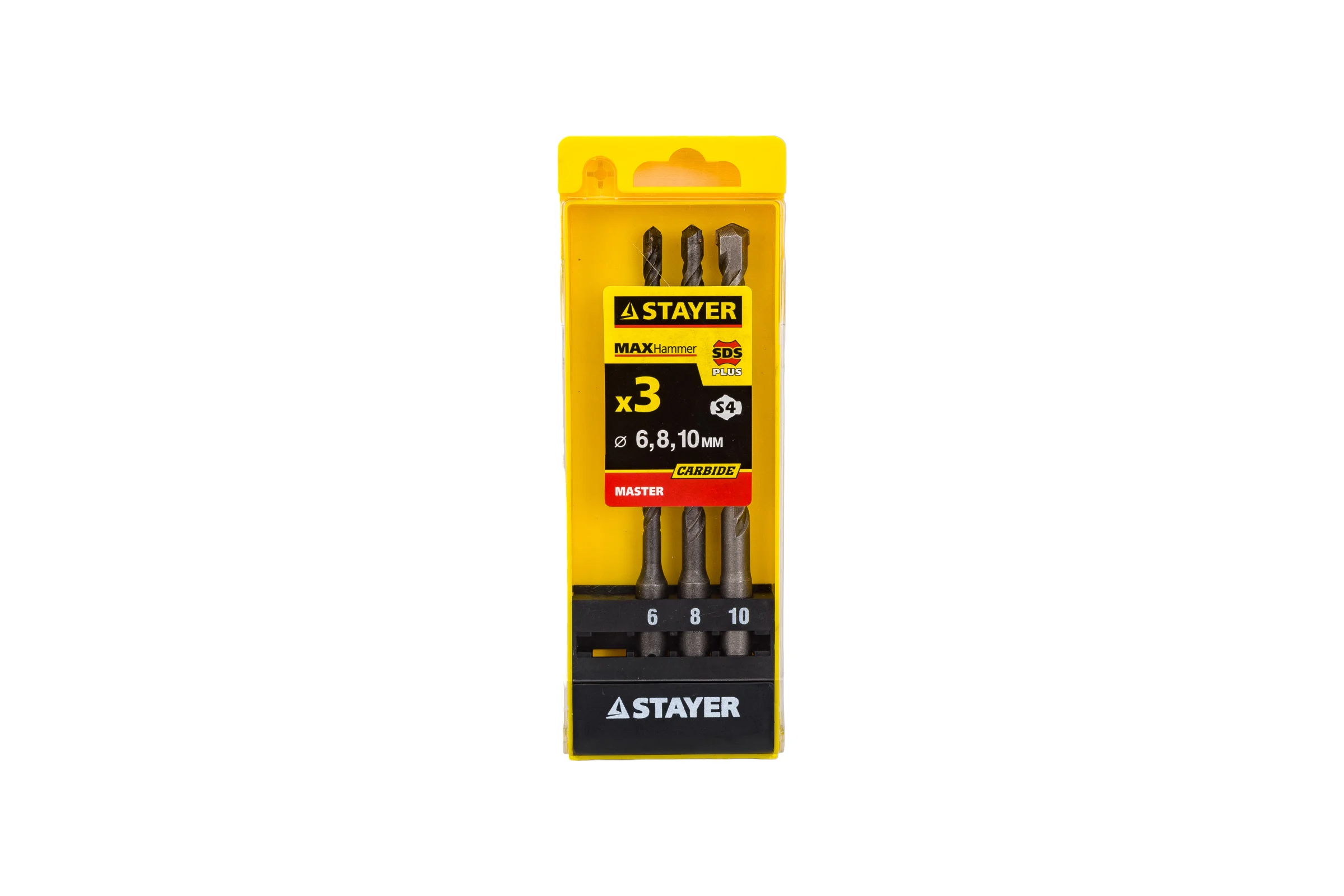 Набор буров MASTER по бетону (3 шт; 6,8,10х160 мм; SDS-Plus) STAYER 29250-H3