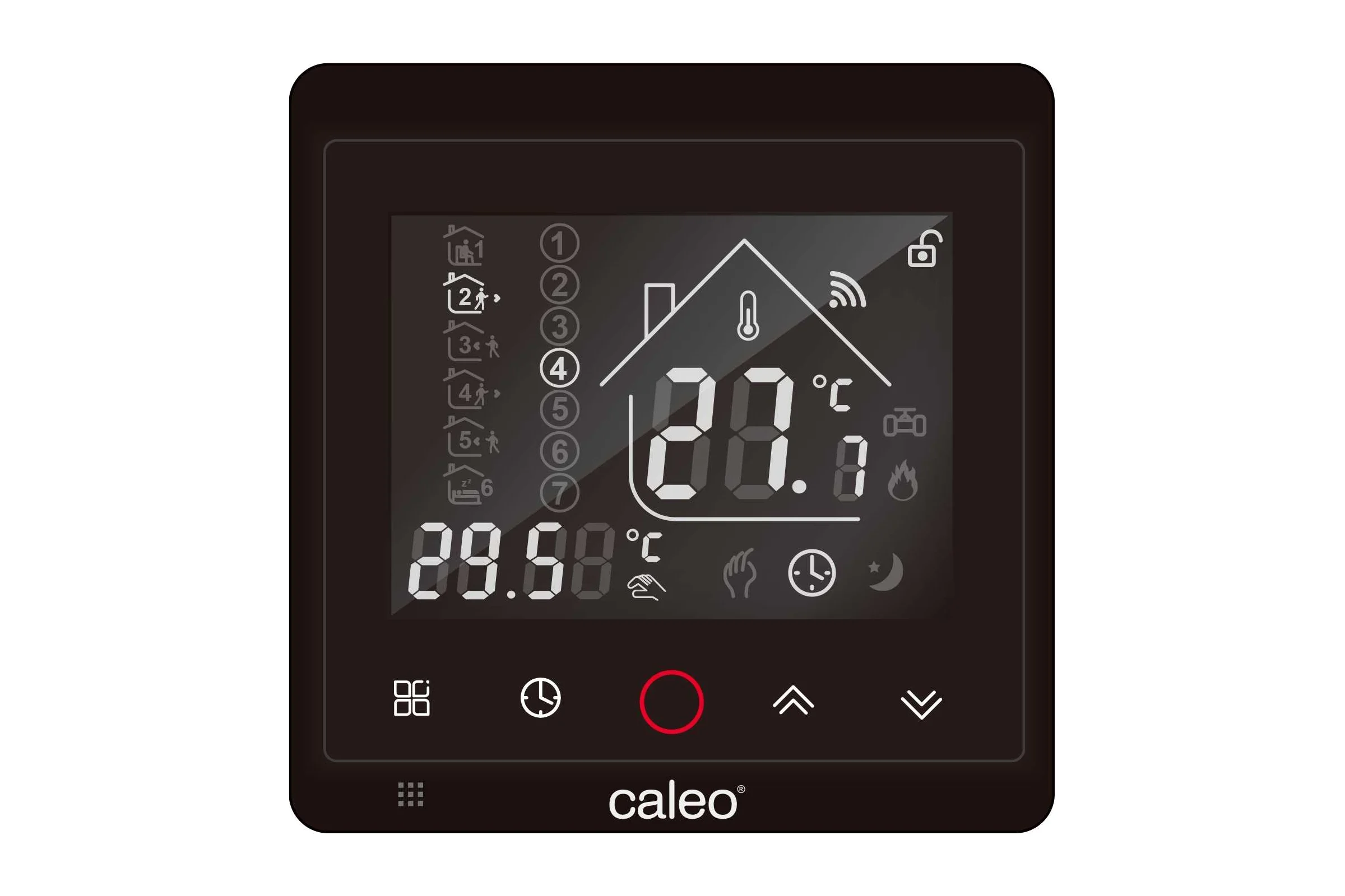 Терморегулятор C936 WIFI black lux (ВАЙФАЙ черный люкс) Caleo 0К-00000740