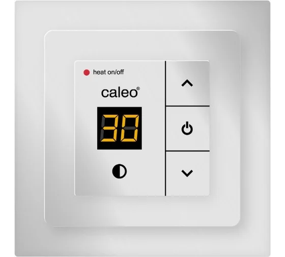 Терморегулятор CALEO 720 silver с адаптерами, встраиваемый, цифровой, 2 квт КА000001598