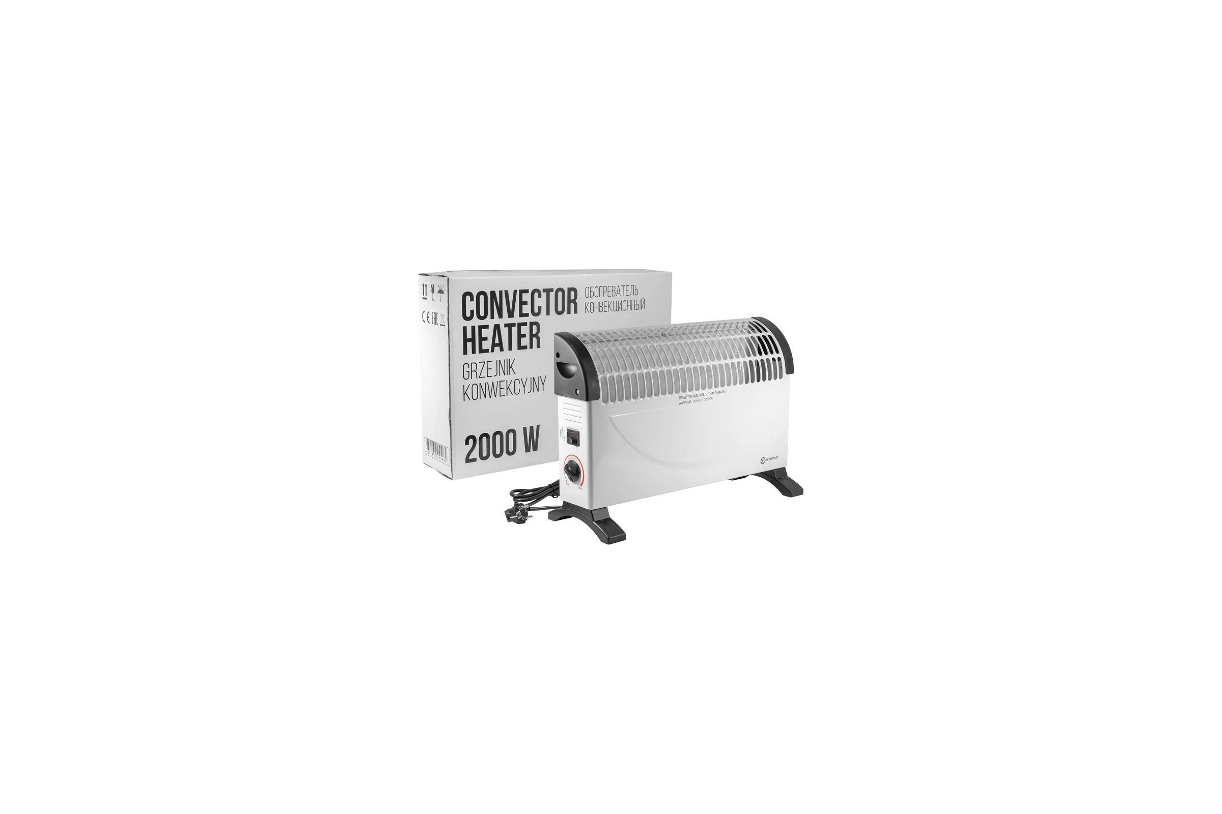 Конвекционный обогреватель Forcekraft 220-240v, 50/60гц, 3 режима нагрева-750/1250/2000вт, защ. от перегрева FK-CH-Y02(52328)