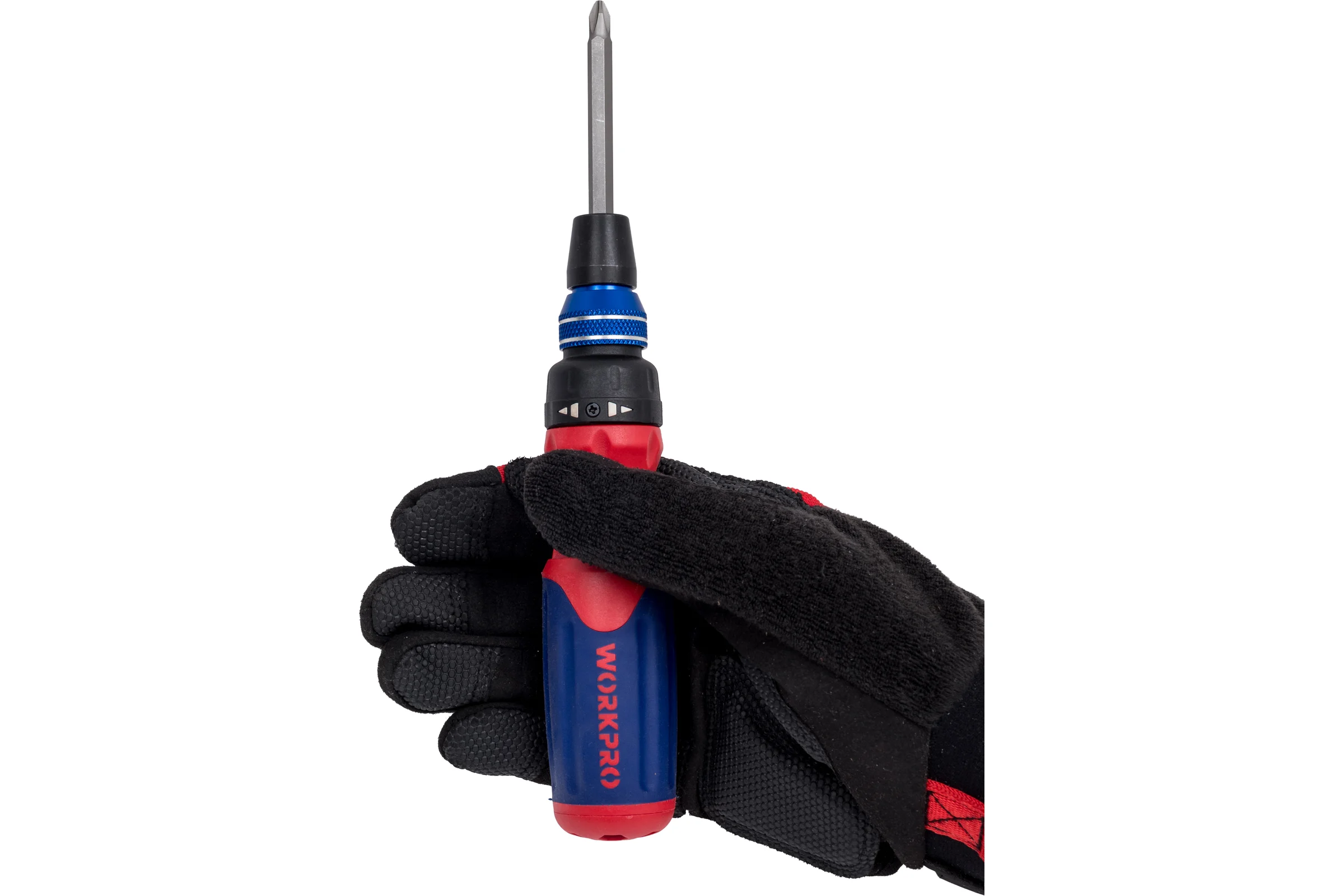 Отвертка WORKPRO 12-в-1, с трещоткой WP221063