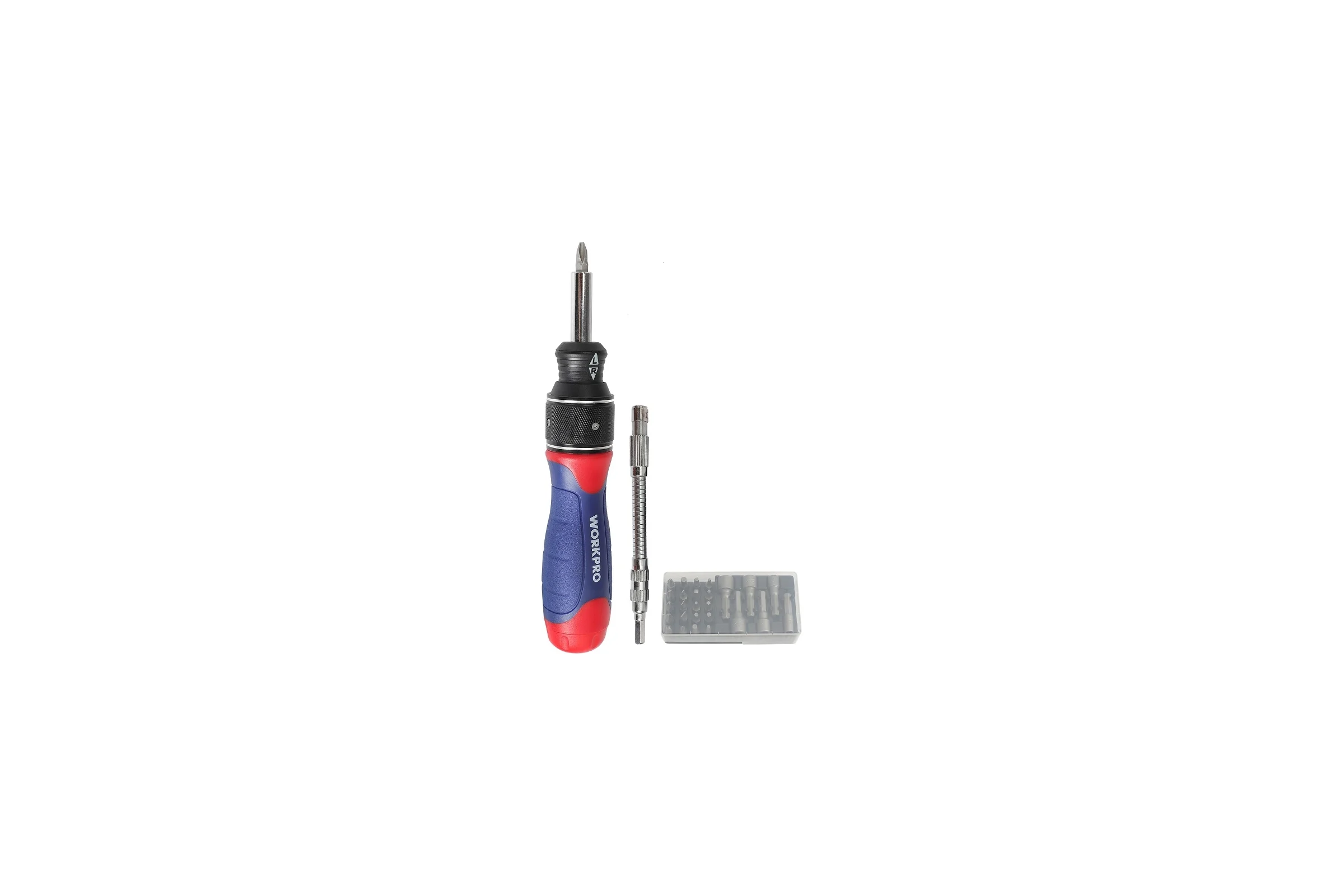 Отвертка WORKPRO 2X DRIVE с трещоткой, 29 предметов WP221052