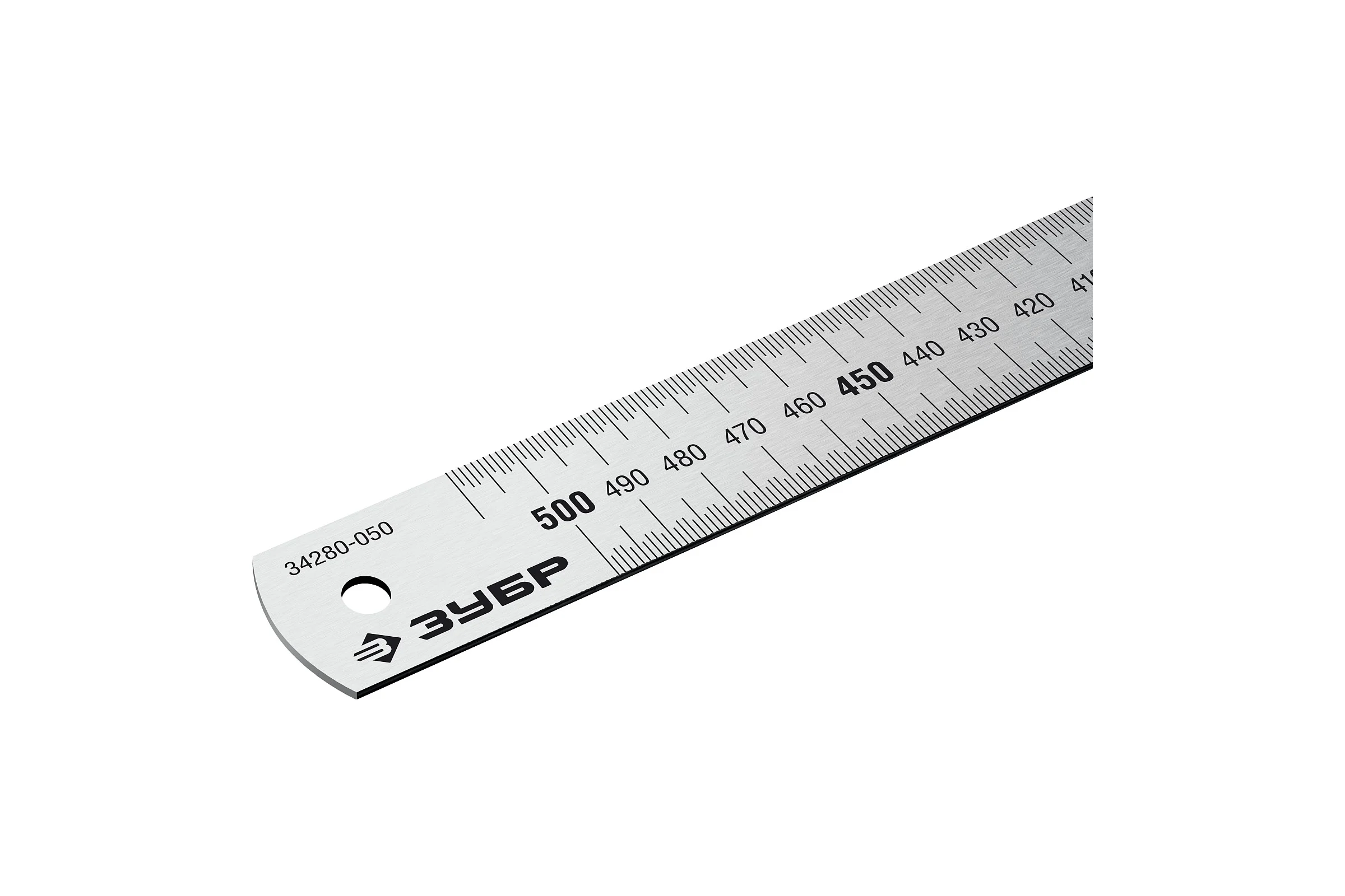 Про-50 Усиленная нержавеющая линейка 0,50 м ЗУБР 34280-050