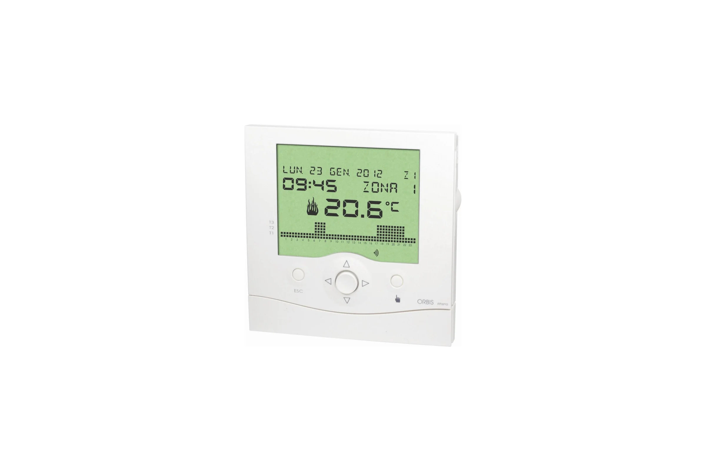 Цифровой хронотермостат Orbis ATHENA IP40 OB324200