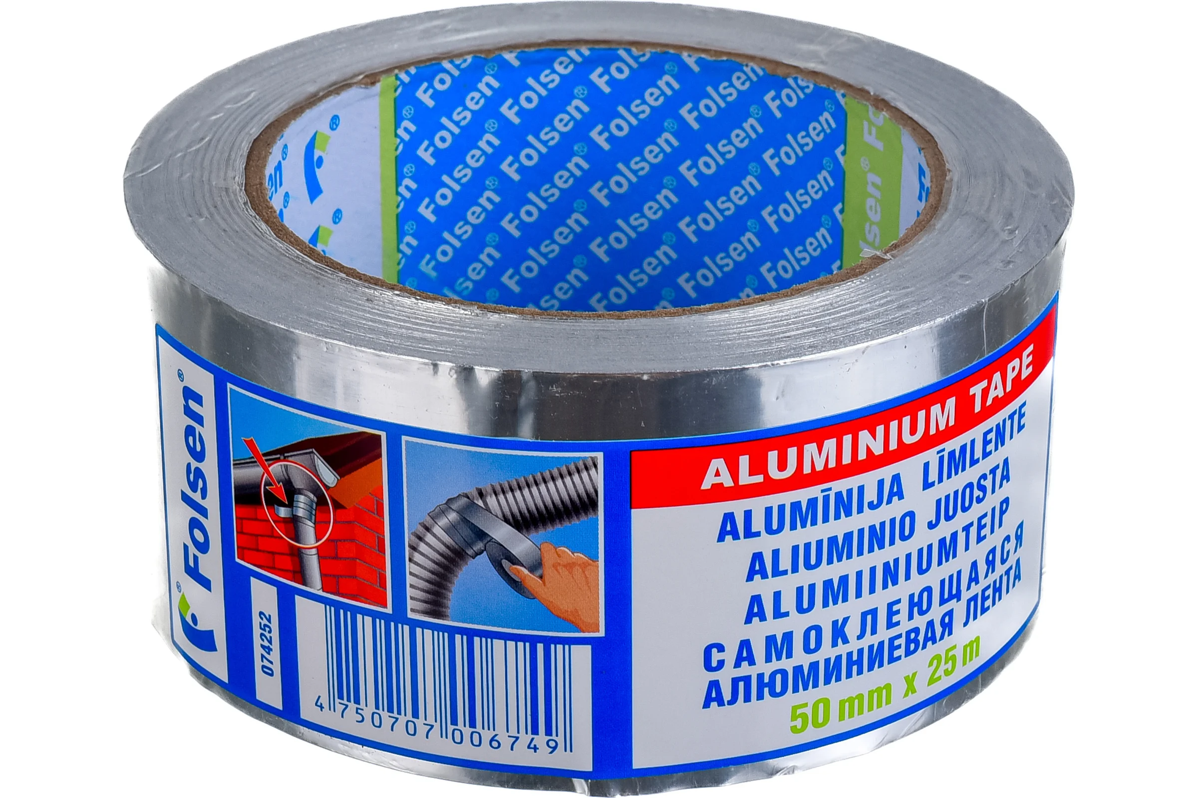 Алюминиевая лента Folsen 50мм x 25м 63мкм 074252