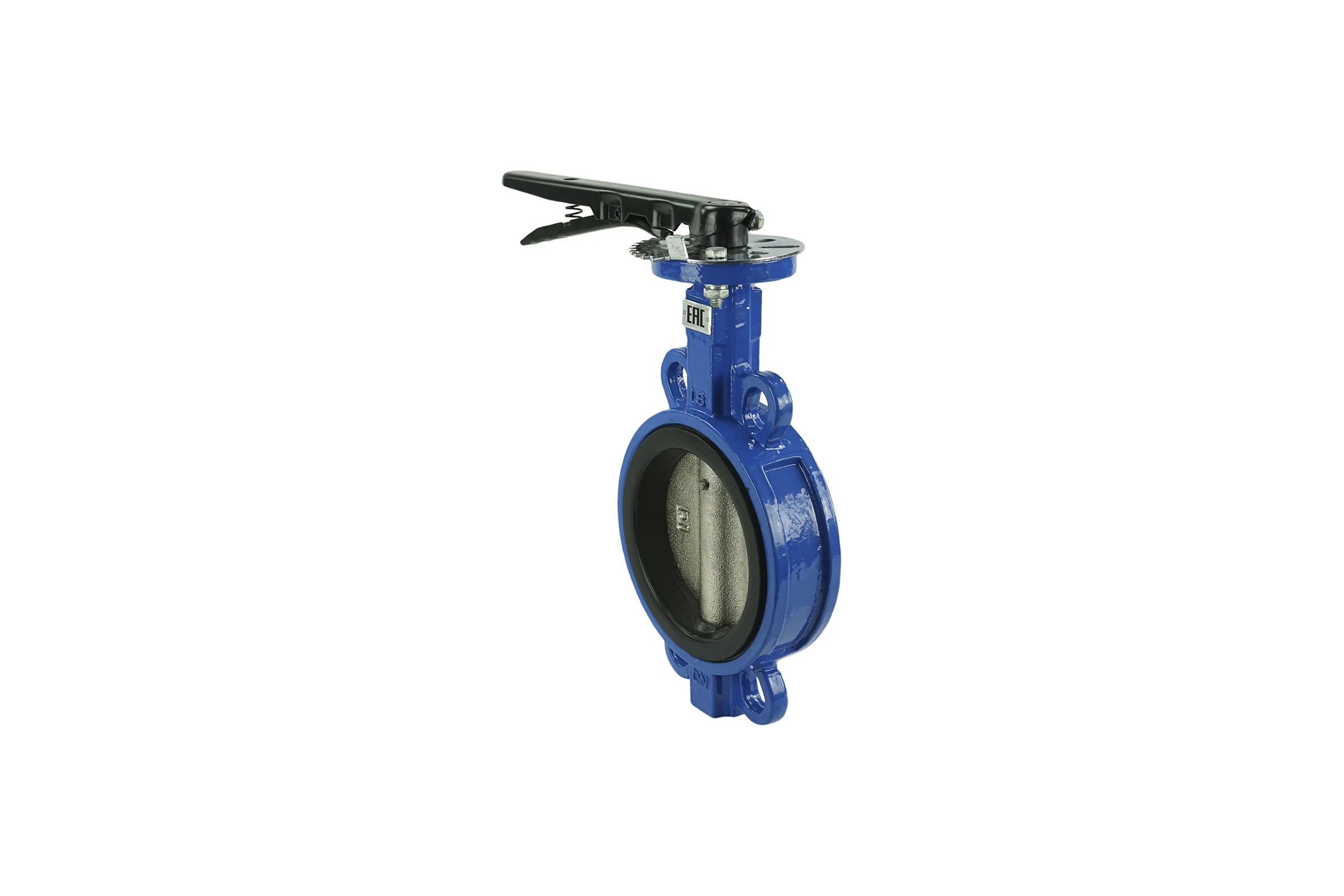Дисковый поворотный затвор DN.ru  GGG50-GGG40-EPDM Ду100 Ру16 с рукояткой D050-08308