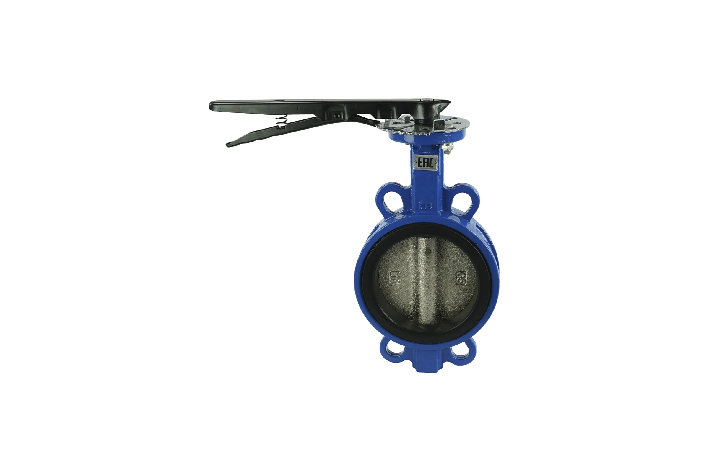 Дисковый поворотный затвор DN.ru  GGG50-GGG40-EPDM Ду100 Ру16 с рукояткой D050-08308