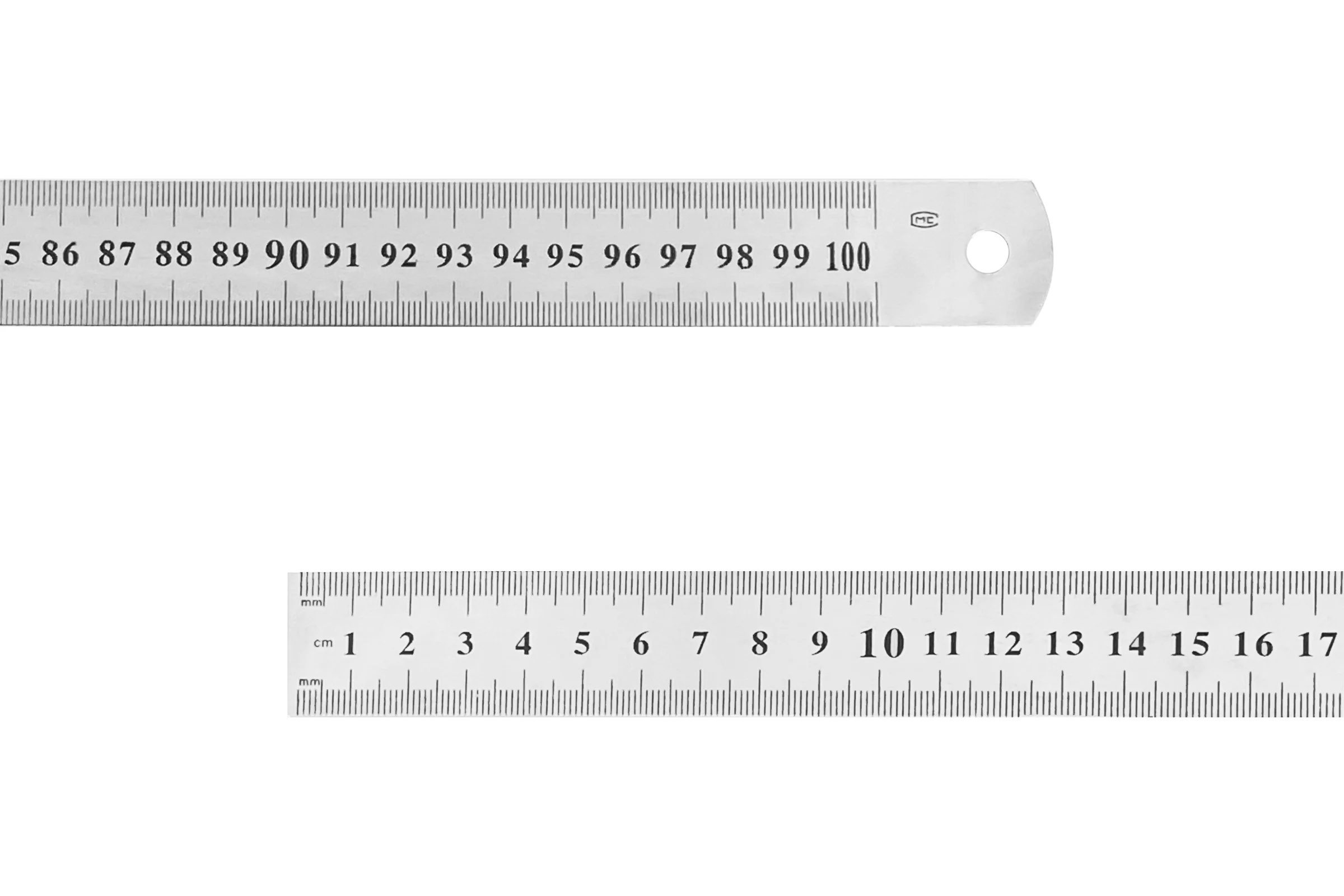 Измерительная линейка vertextools 1000 мм, металлическая 3042-1000