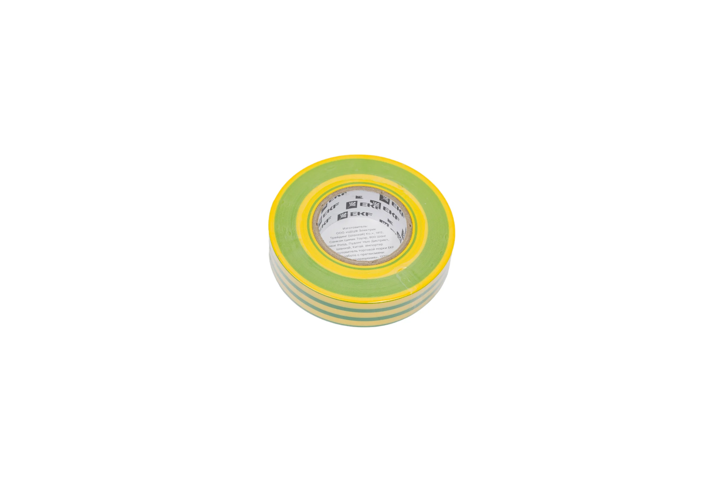 Изолента EKF 0,18x19 мм, 20 м, желто-зеленая plc-iz-a-yg