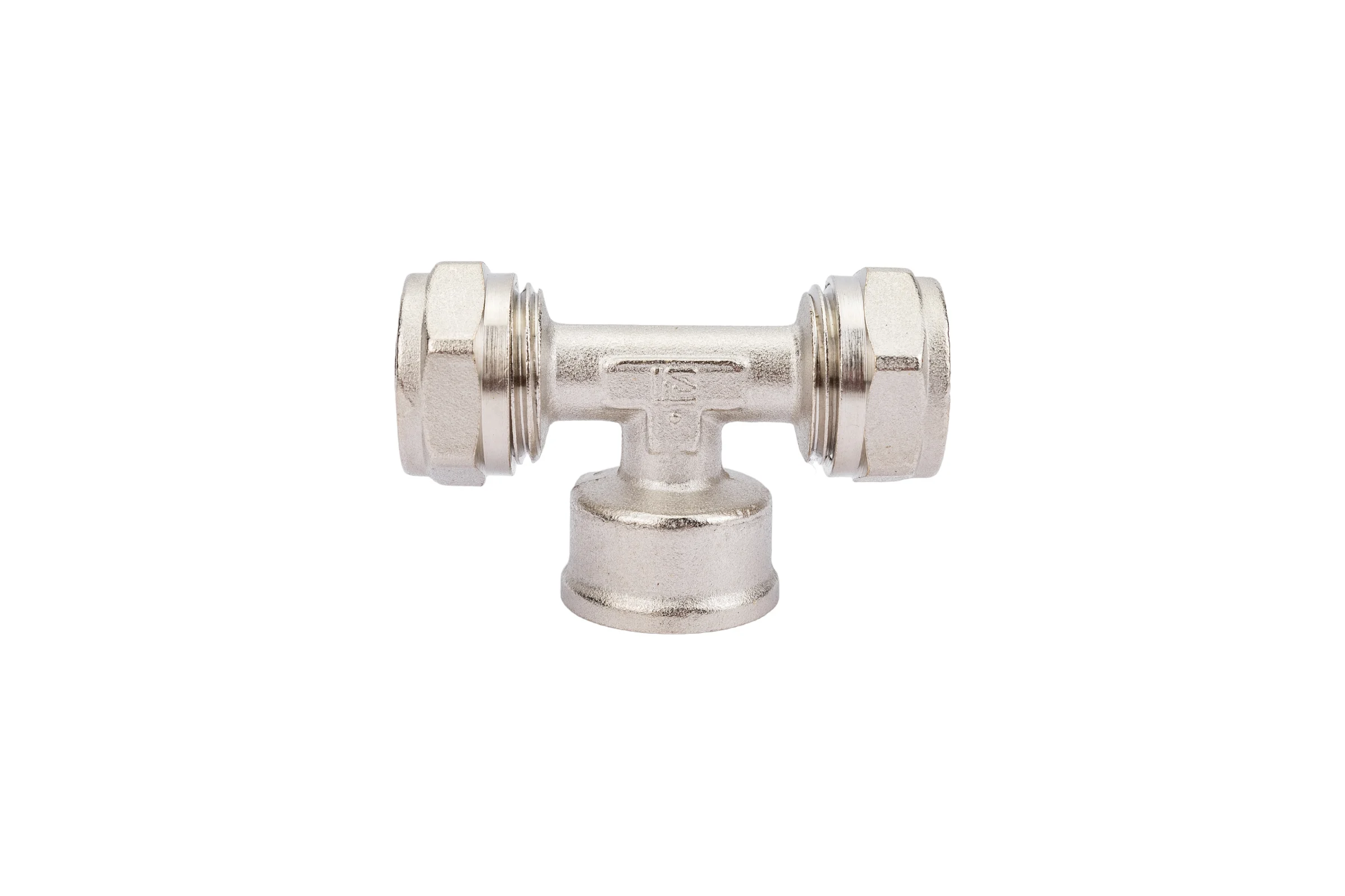 Обжимной тройник STI латунный, Ду16x1/2"х16 Ру25, внутренняя резьба D190-00026