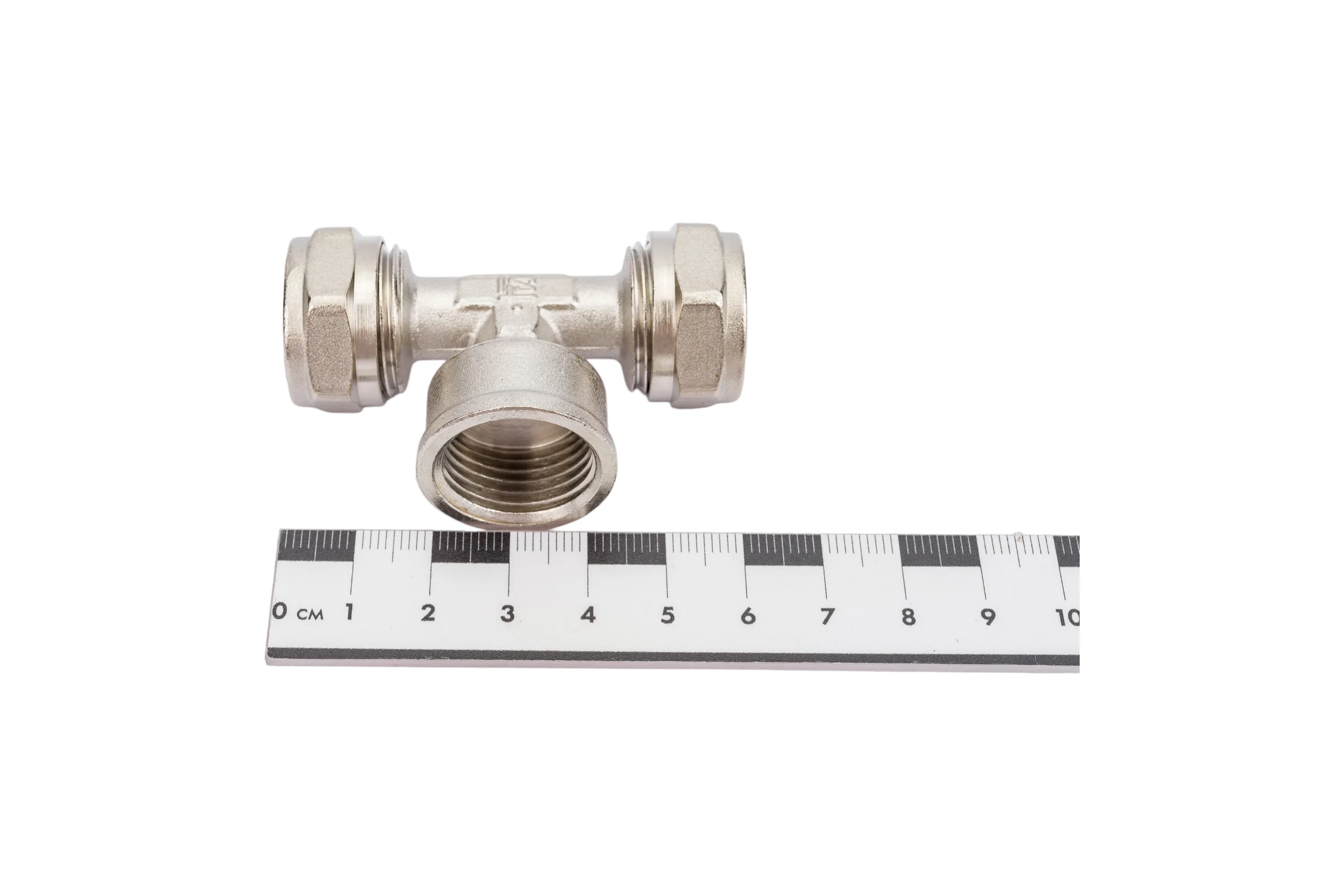 Обжимной тройник STI латунный, Ду16x1/2"х16 Ру25, внутренняя резьба D190-00026
