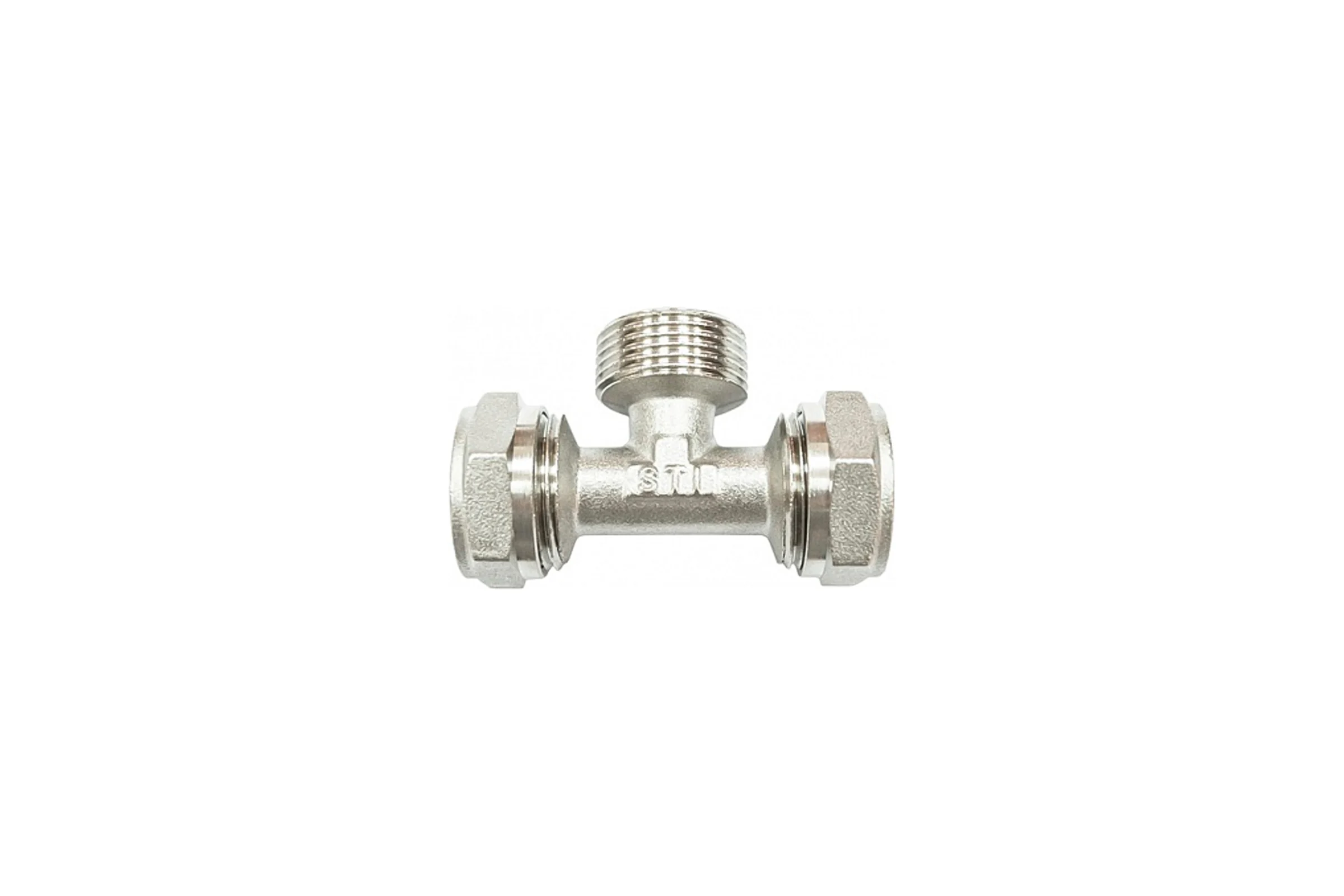 Обжимной тройник STI латунный, Ду26x3/4″х26 Ру25, наружная резьба D190-00045