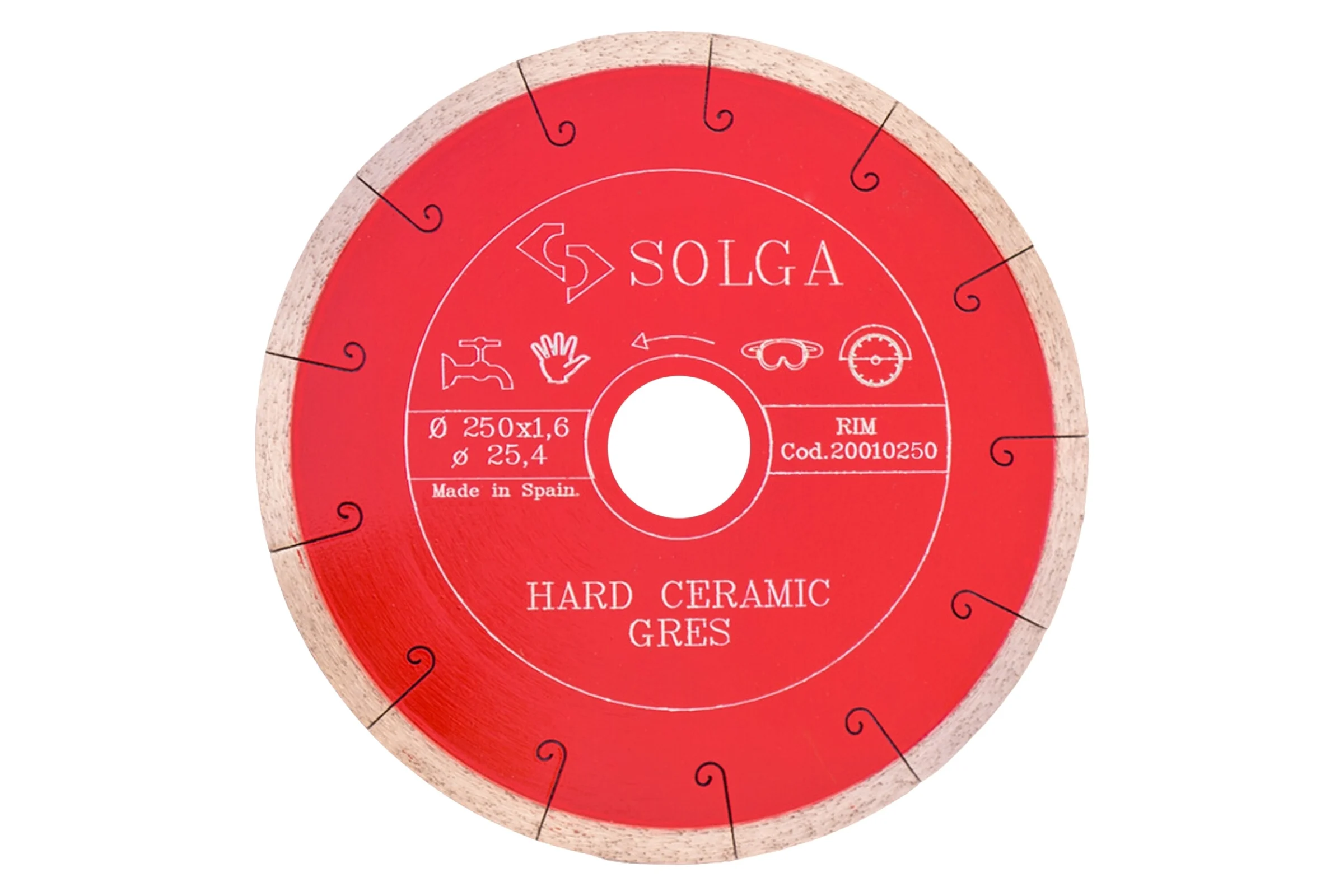 Диск алмазный по керамограниту (250х25,4 мм) HARD CERAMICS Solga Diamant 20010250