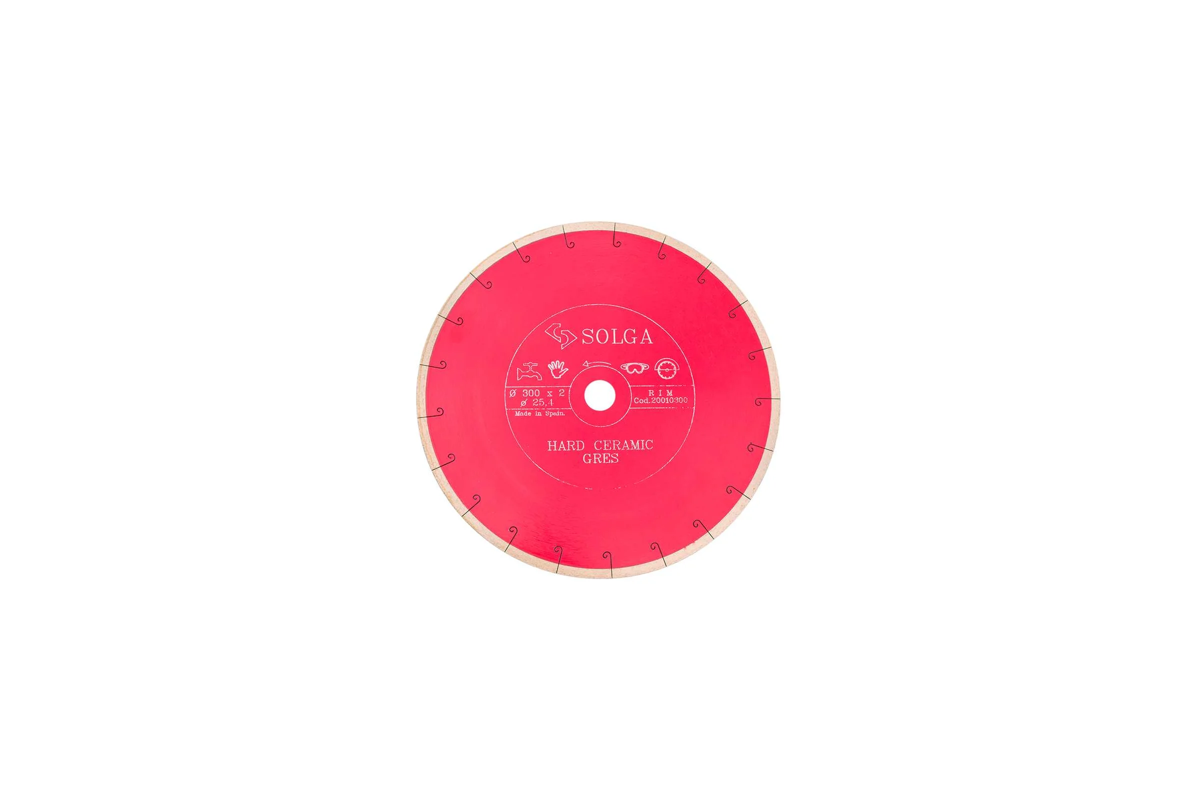 Диск алмазный сплошной (300х25,4 мм) HARD CERAMICS Solga Diamant 20010300