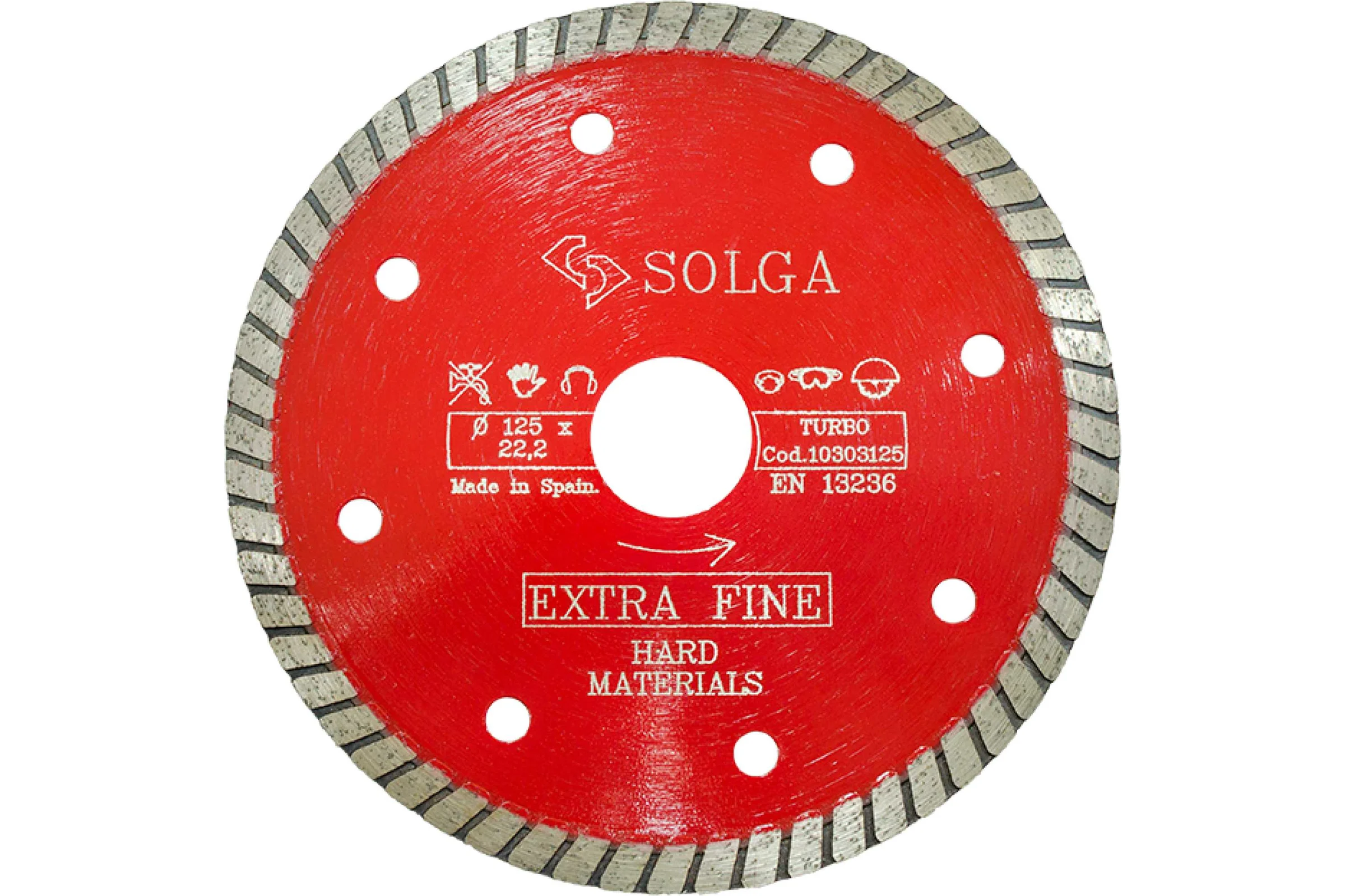 Диск алмазный по граниту (125х22,2 мм) TURBO Solga Diamant 10303125