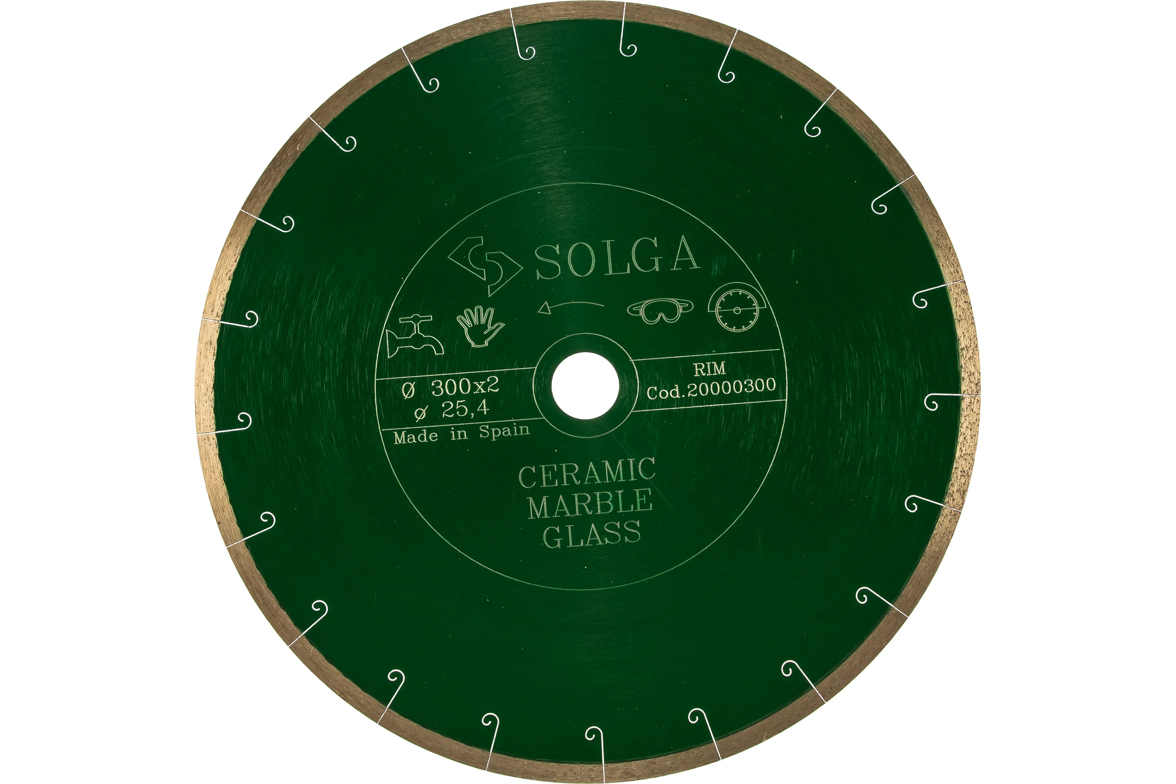 Диск алмазный сплошной (300х25,4 мм) CERAMICS MARBLE Solga Diamant 20000300