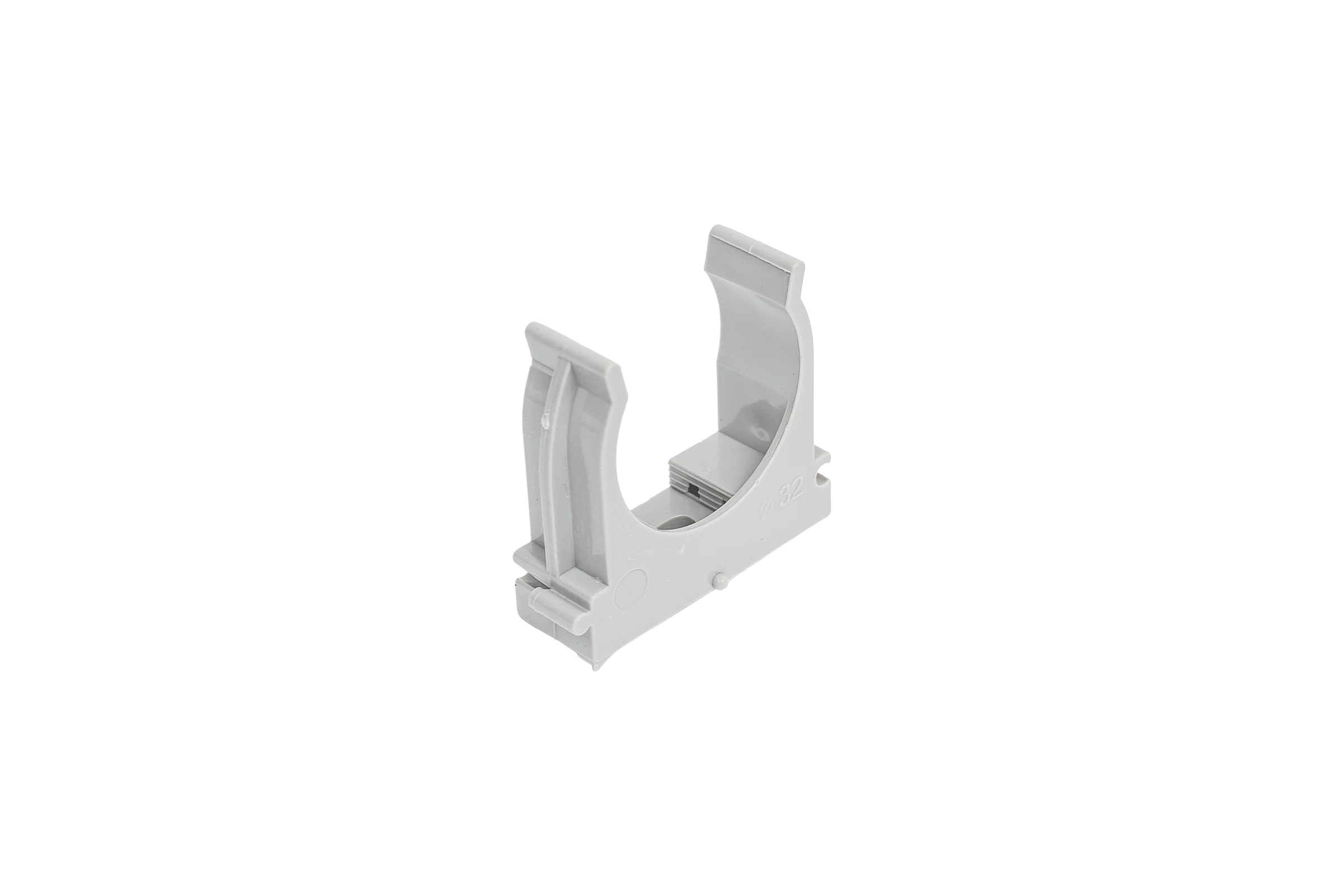 Крепеж-клипса для монтажа труб ТРИЗАМ O 32 мм, серая, 25 шт. TRZ0392