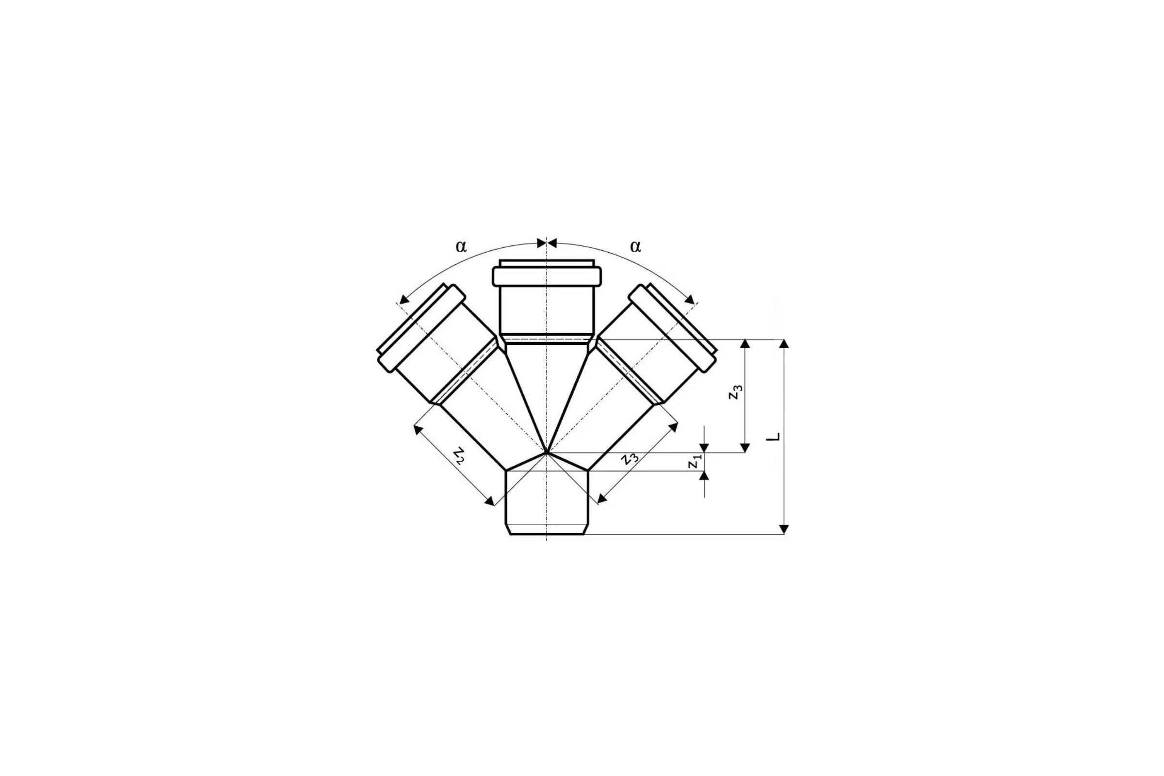 Крестовина одноплоскостная HTDA 110x110x110 Ostendorf 115900