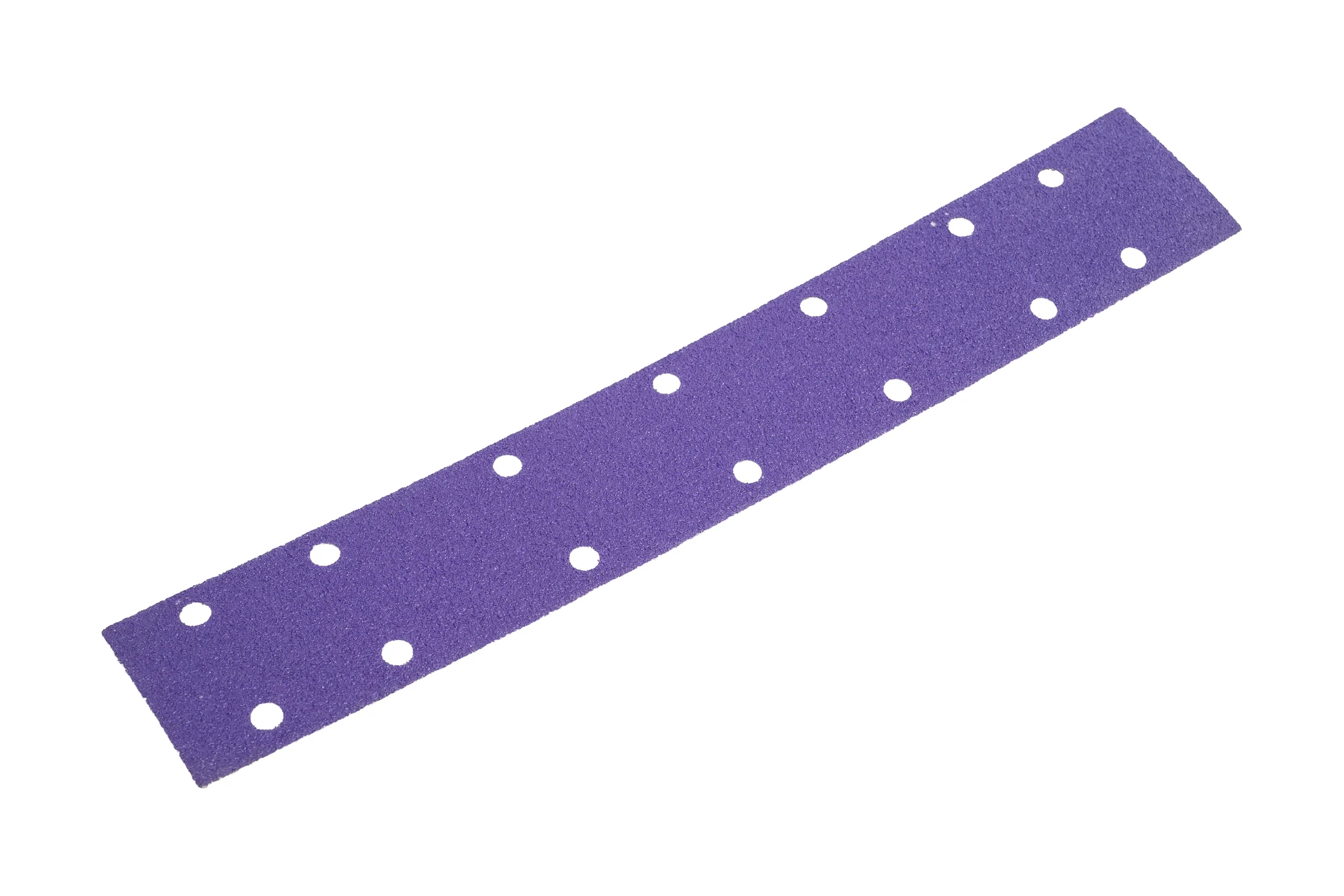 Полоски шлифовальные на пленочной основе 328 Purple Zirconia 70х420 мм, 14 отверстий, Р40, 50 шт SANDWOX 328.70.42.040.14