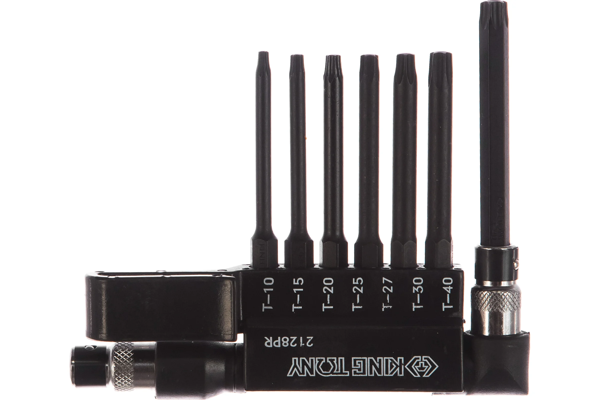 Набор вставок бит с воротком-битодержателем (1/4", TORX, T10-T40, L = 60 мм, 8 предметов) KING TONY 2128PR