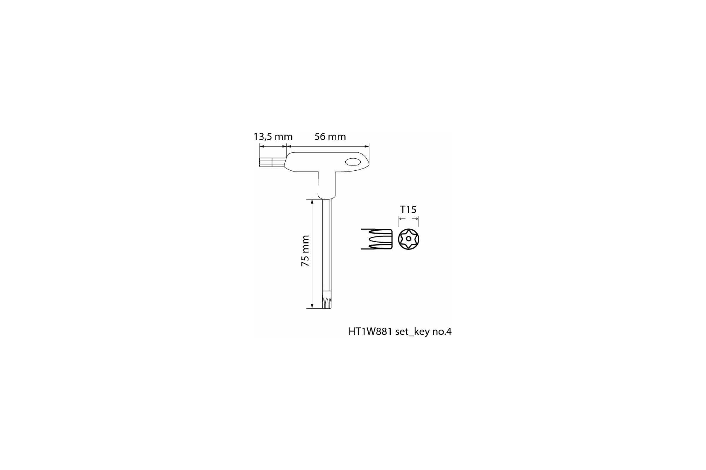 Набор ключей Torx  torx security, тип "Т", 10 шт HT1W881
