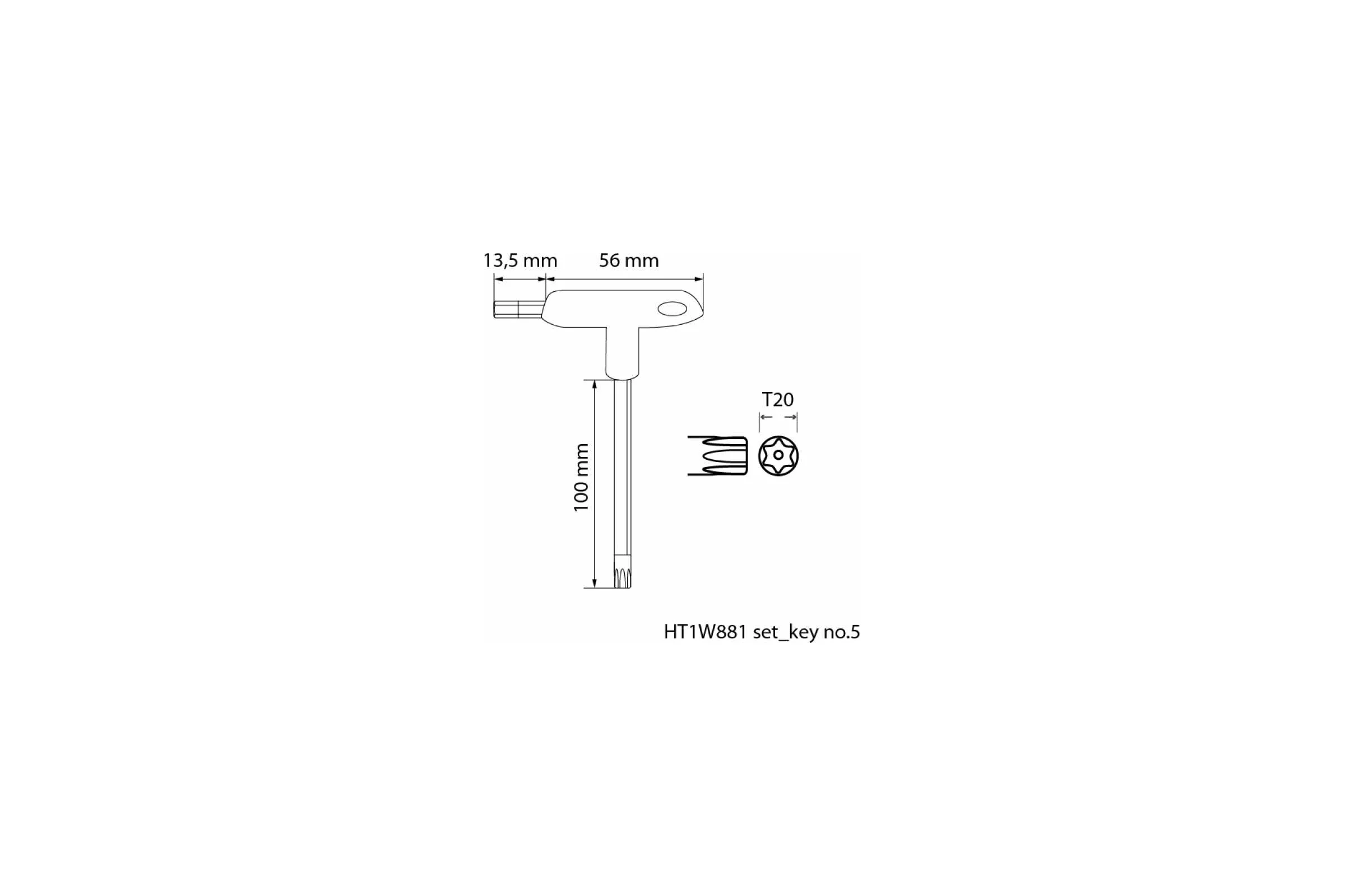 Набор ключей Torx  torx security, тип "Т", 10 шт HT1W881