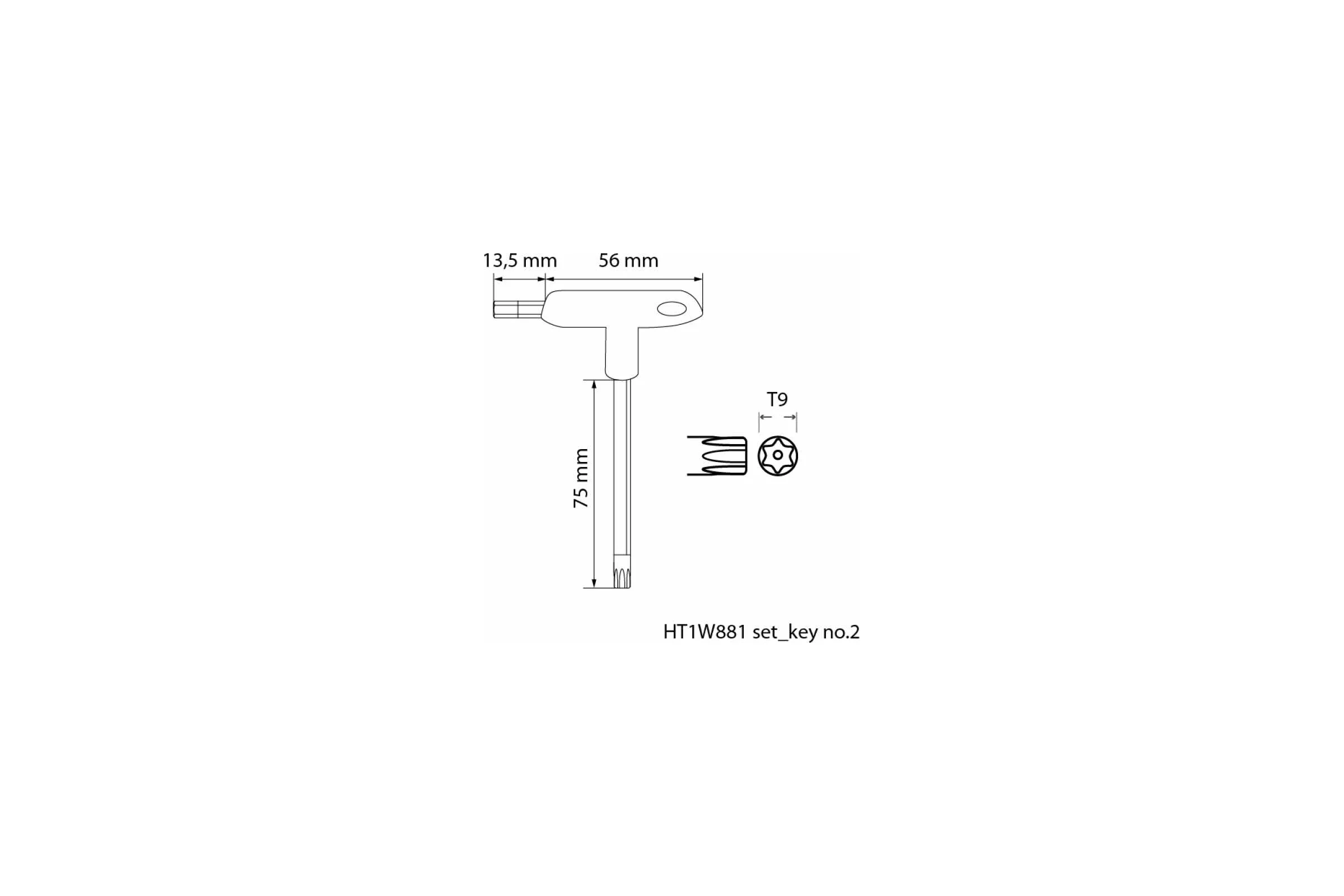 Набор ключей Torx  torx security, тип "Т", 10 шт HT1W881