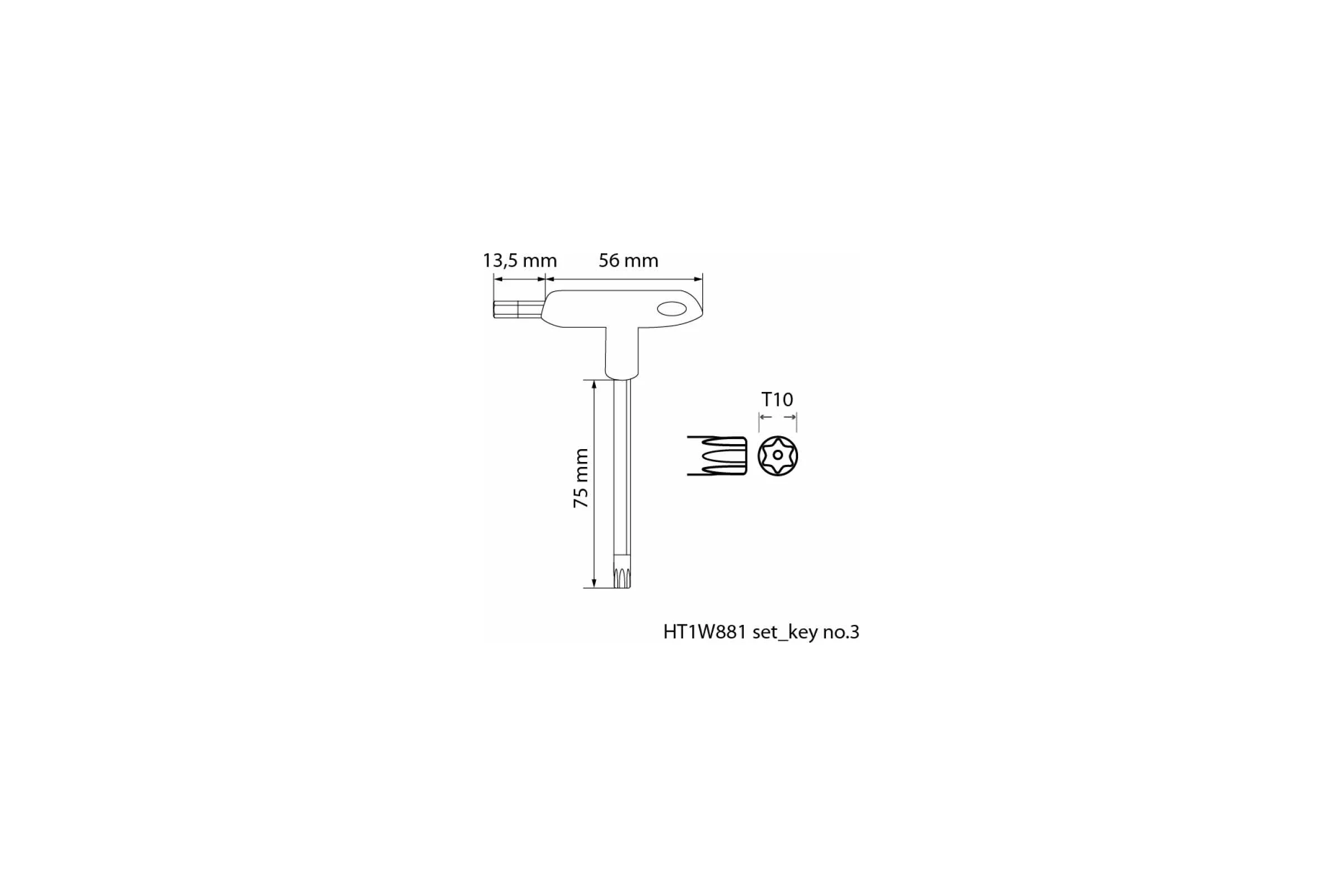 Набор ключей Torx  torx security, тип "Т", 10 шт HT1W881
