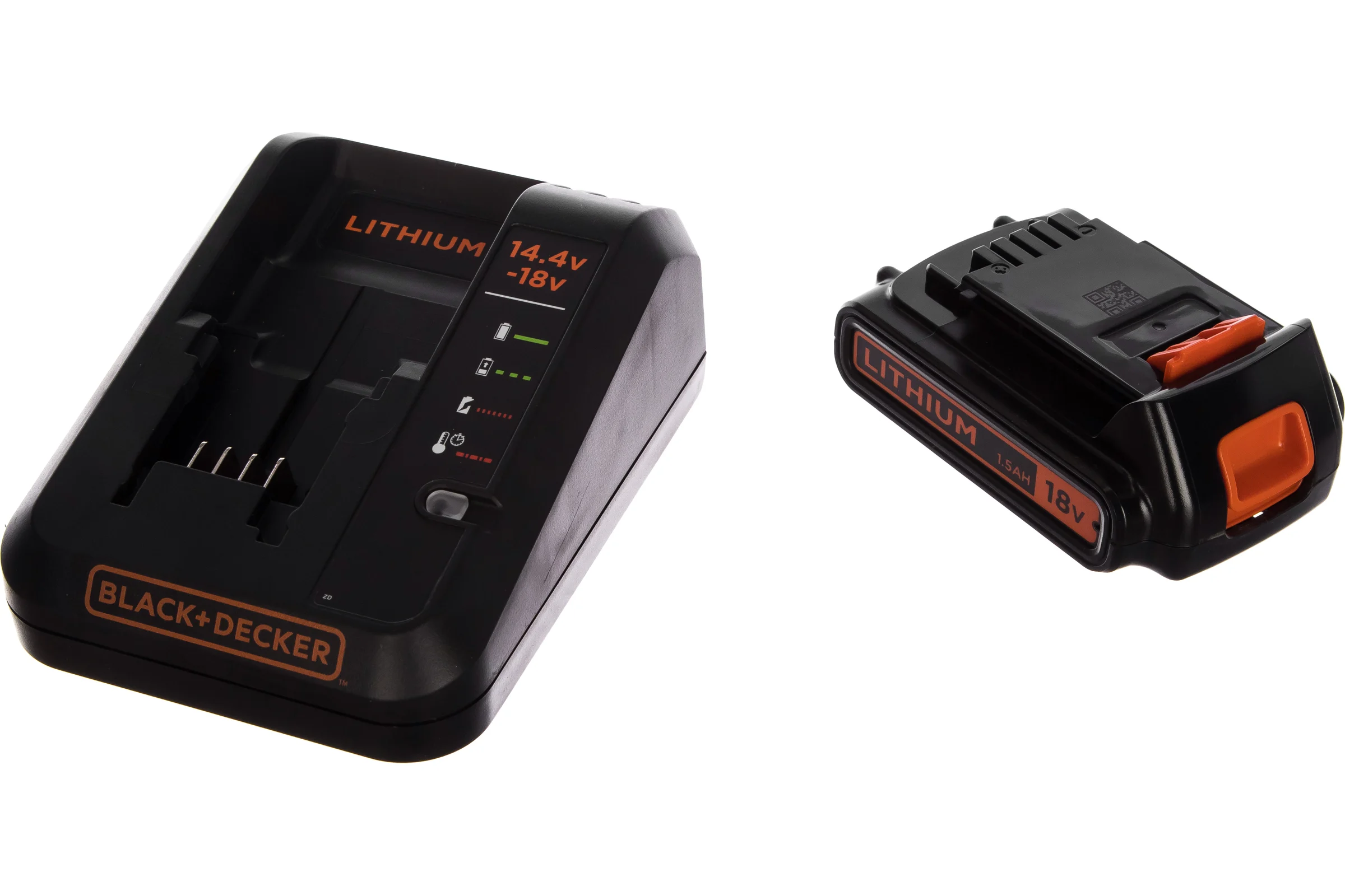 Аккумулятор (18 В; 1.5 А*ч; Li-Ion) + быстрое зарядное устройство 18В Black+Decker BDC1A15