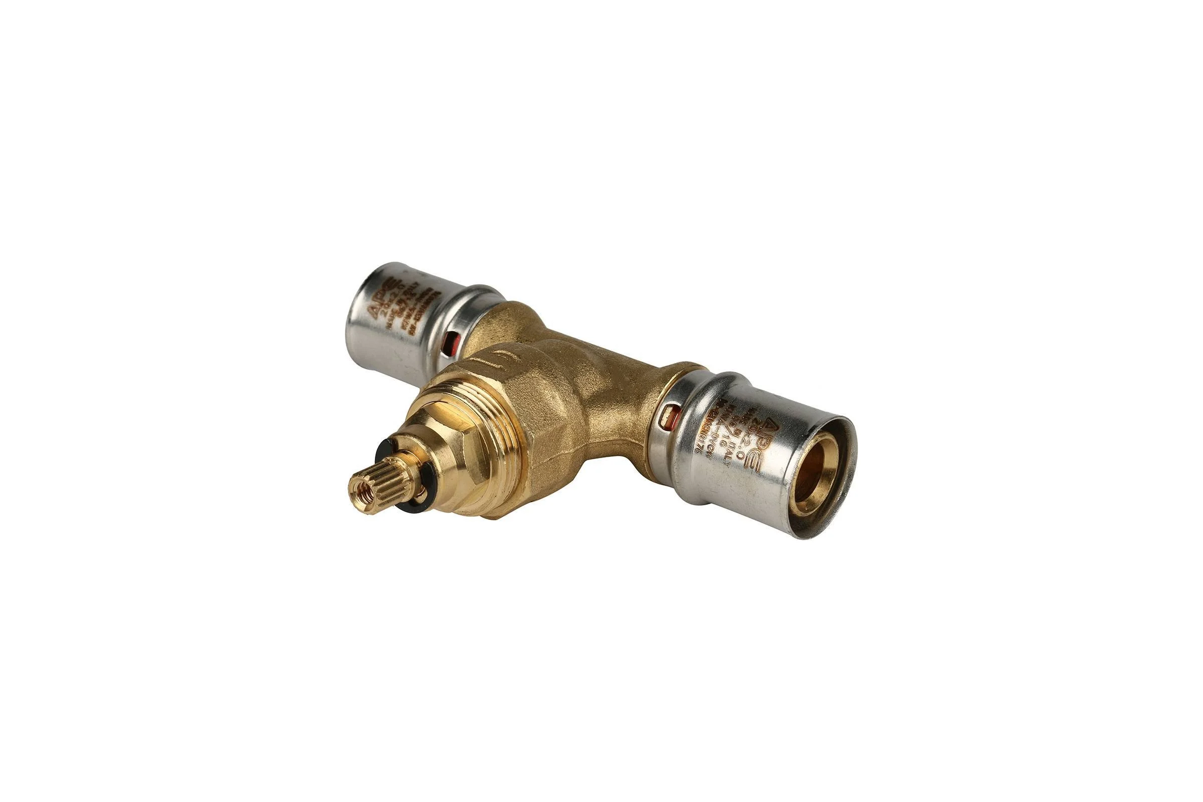 Вентиль с хромированной ручкой STOUT Sfp-0014-002020 20x20 для металлопластиковых труб, прессовой RG008S9C4TJJ4P