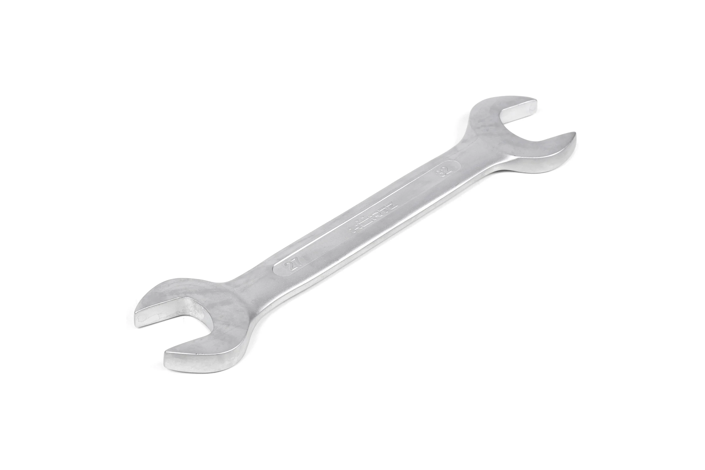 Двусторонний гаечный ключ Hortz 27x32 мм, хромированный, HOR 102256