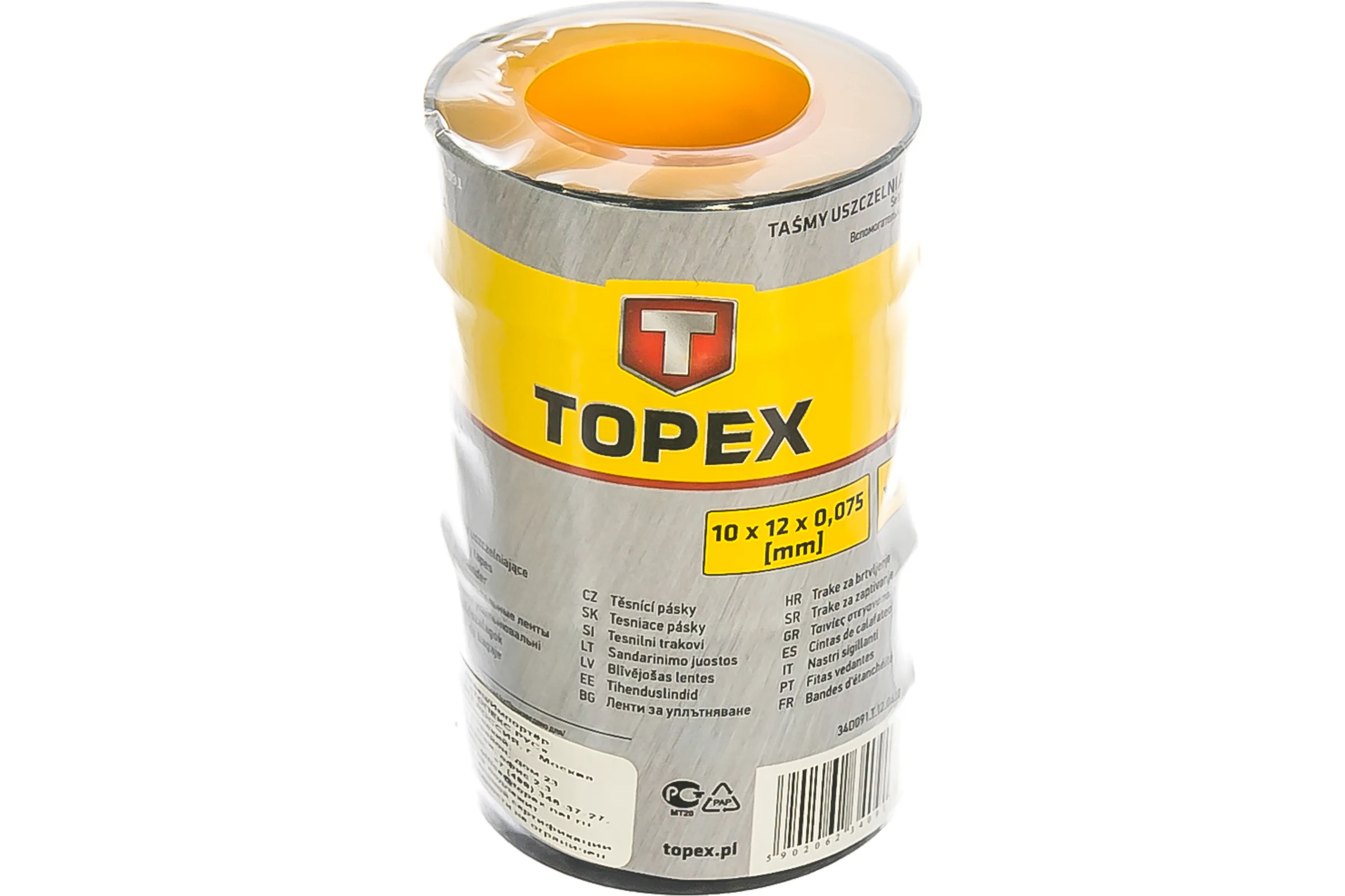 Уплотнительные ленты для труб TOPEX 10 м x 12 мм x 0.075 мм 34D091