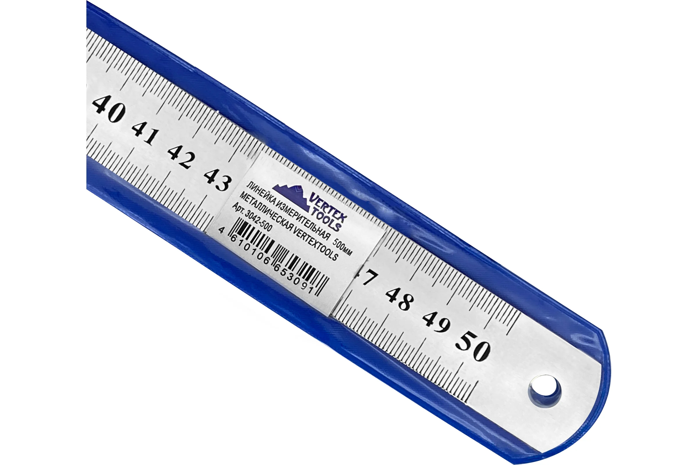 Измерительная линейка vertextools 500мм, металлическая 3042-500