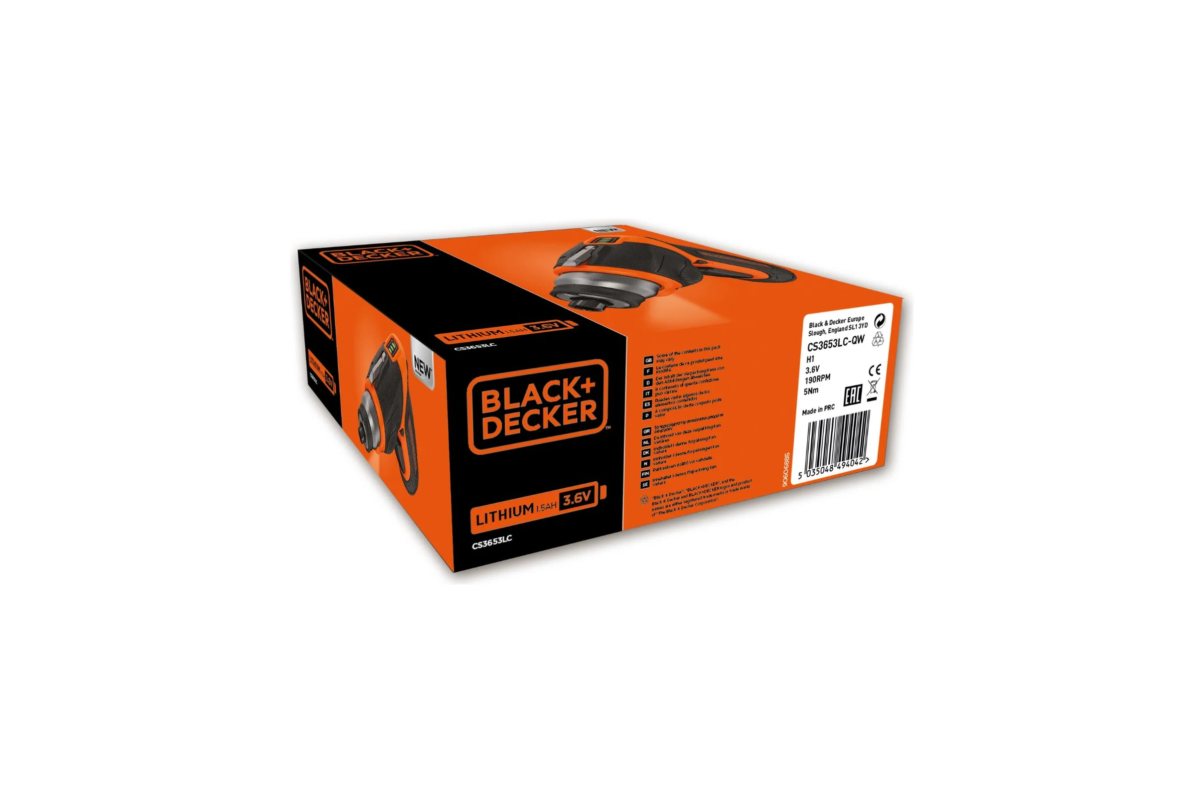 Аккумуляторная отвертка Black+Decker CS3653LC
