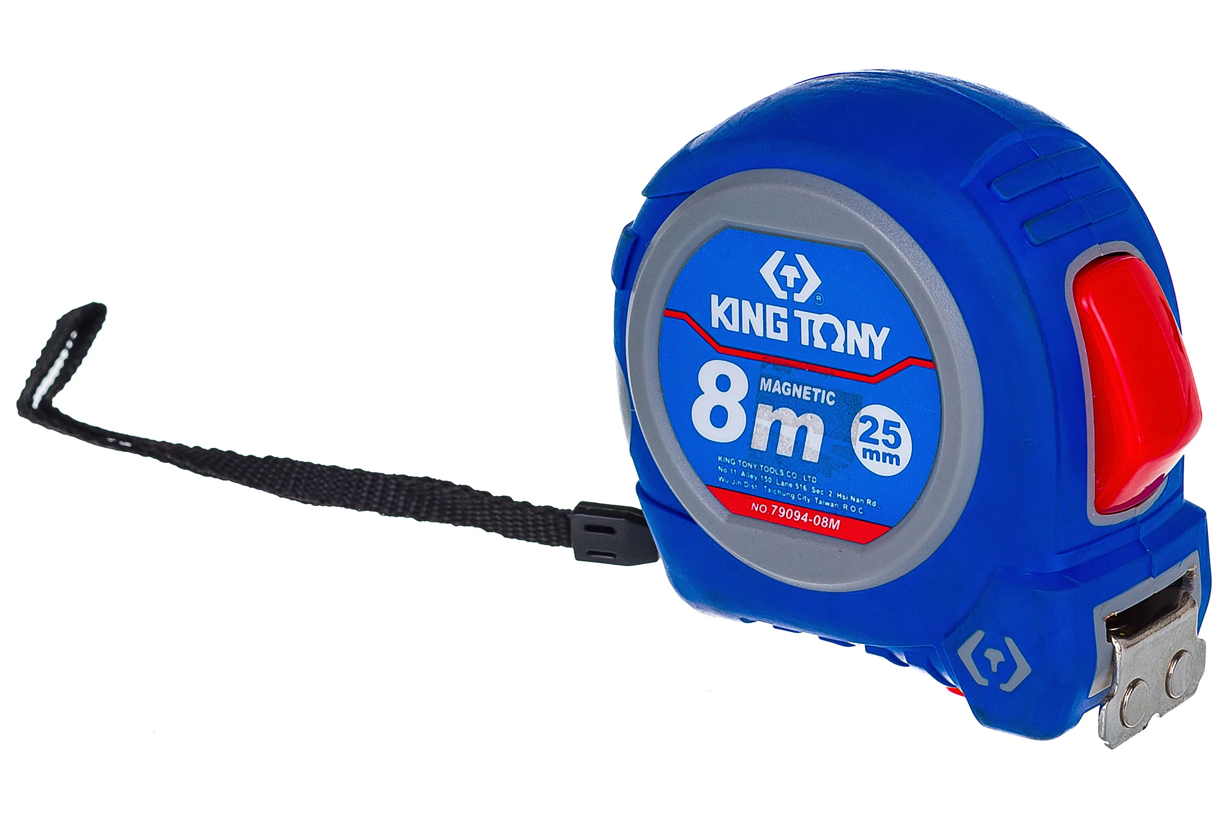 Измерительная рулетка 8м, магнитный крюк KING TONY 79094-08M