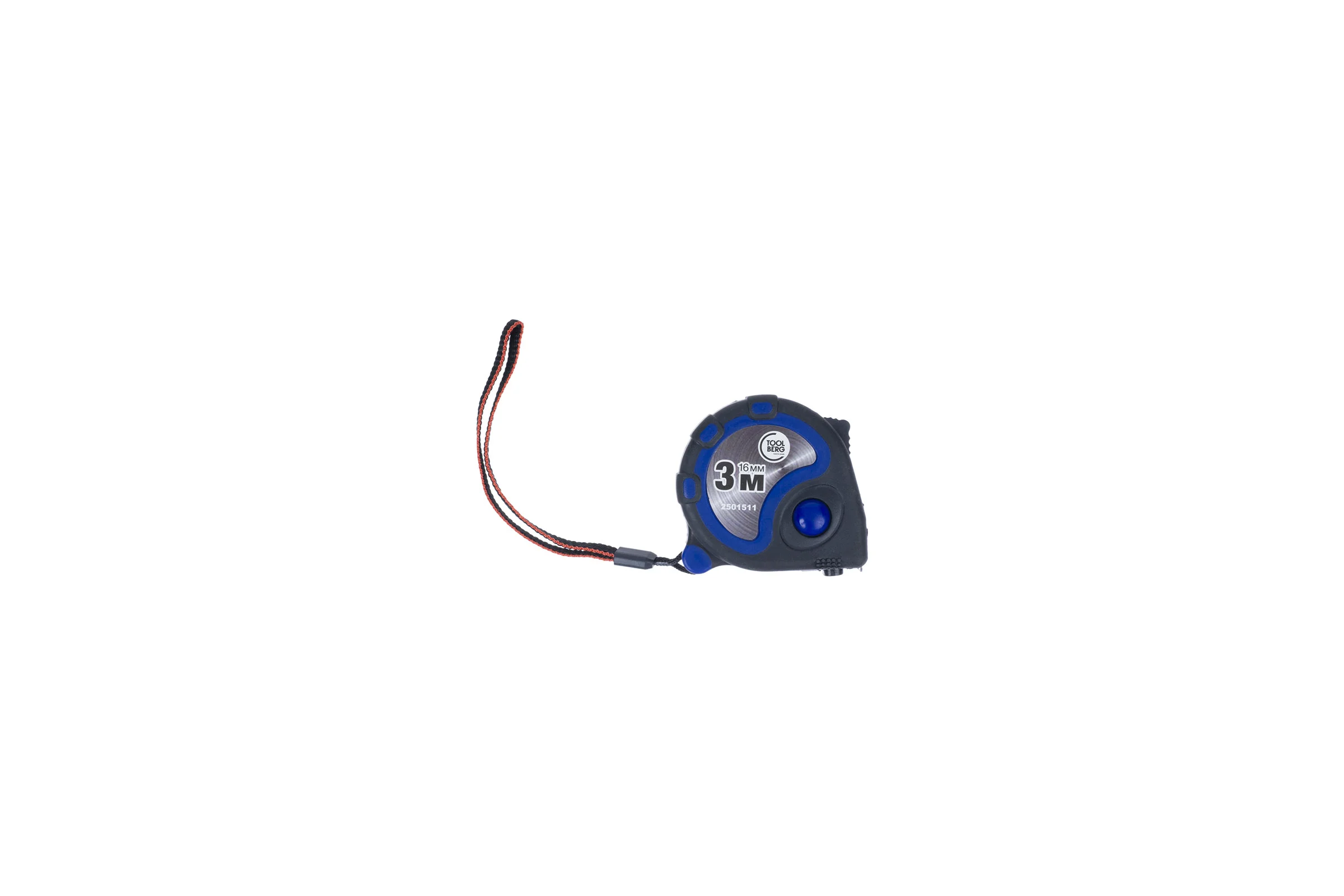 Рулетка Toolberg 2501511 3 м, 16 мм, обрезиненный корпус, 3 фиксатора, магнит 90004897601